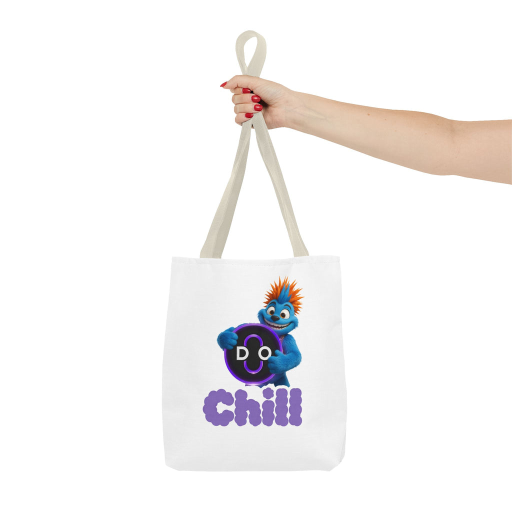 Do Chill Tote Bag — Cute Blue Monster Graphic Tote