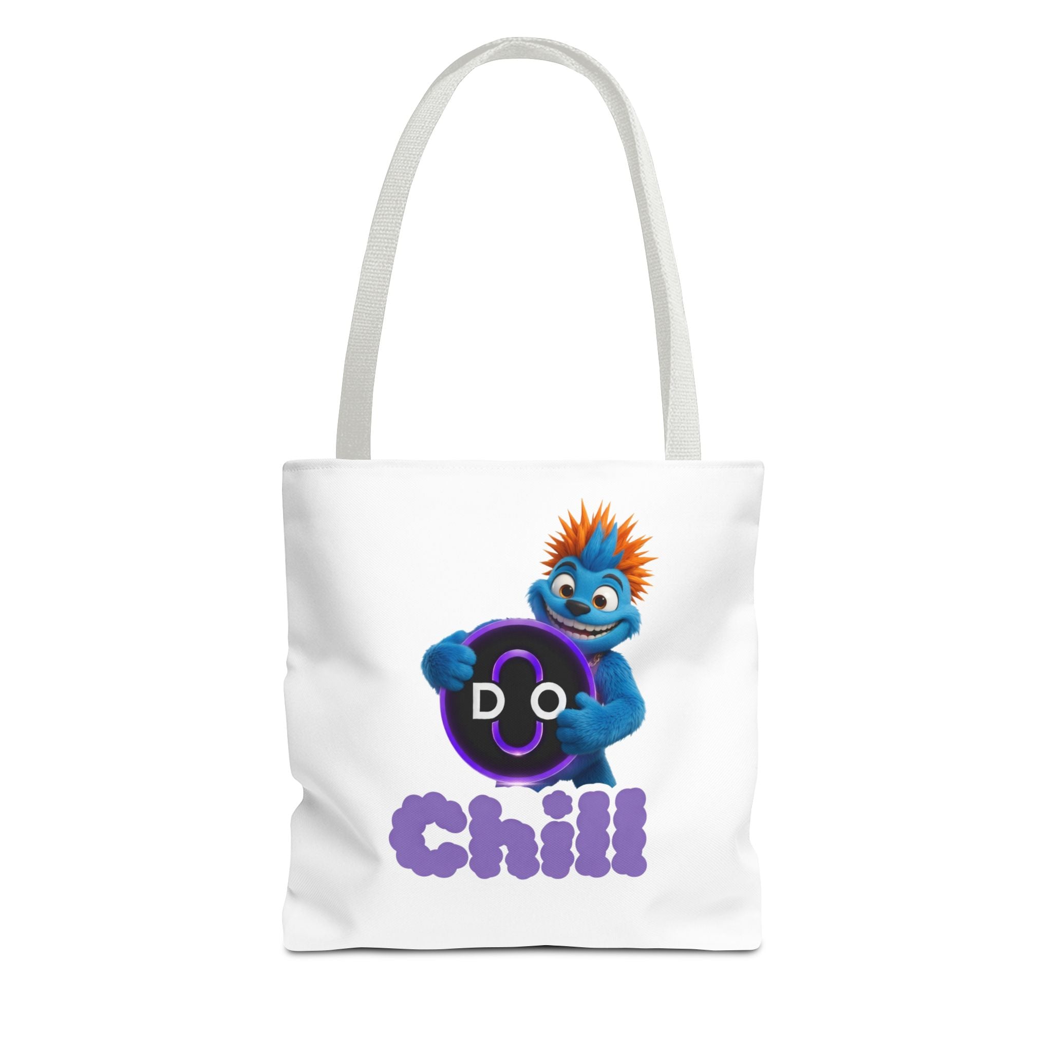 Do Chill Tote Bag — Cute Blue Monster Graphic Tote
