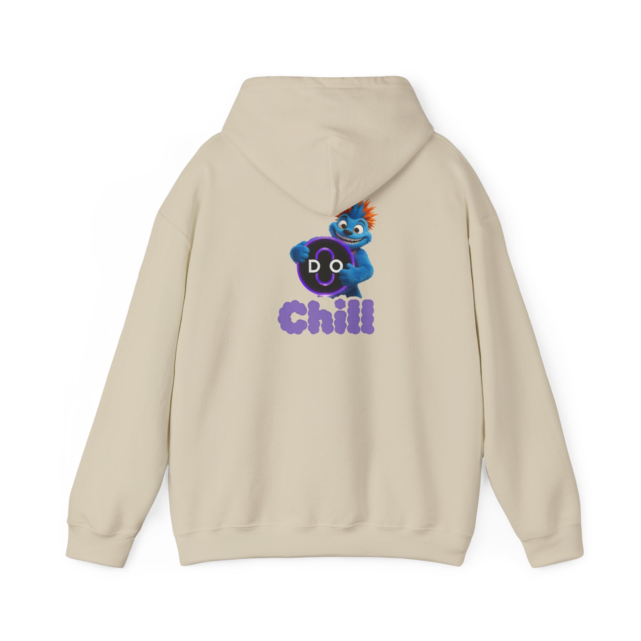 DO Chill Hoodie — Cute Blue Plush Character Graphic Hoodie