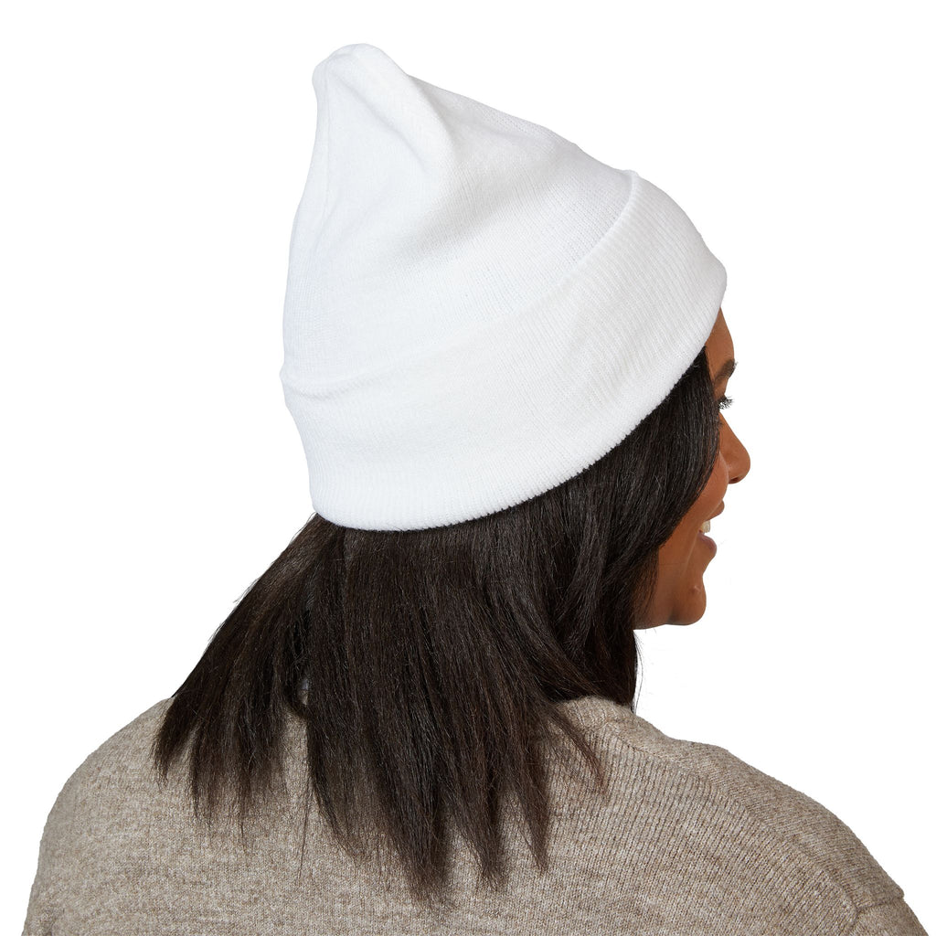 Chill Bear Embroidered Cuffed Beanie — Cozy Winter Knit Hat