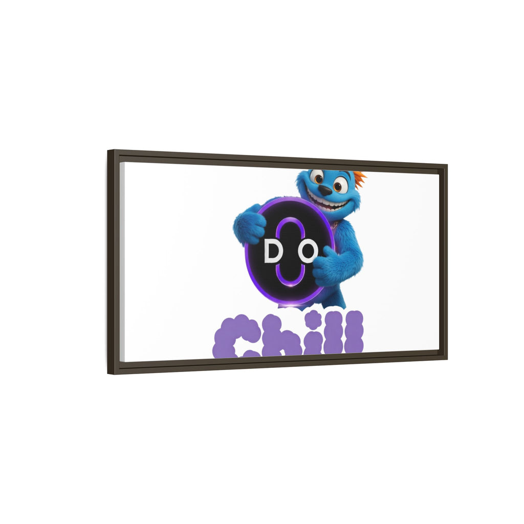 Do Chill Canvas Print — Framed Matte Wall Art (Colorful Cartoon Character)
