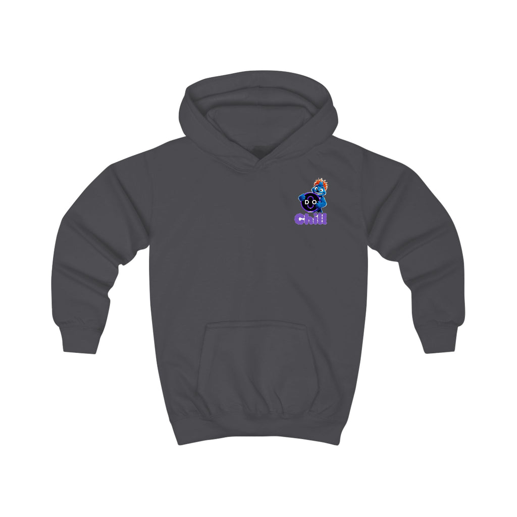 Kids Hoodie — Playful 'Do Chill' Blue Monster Graphic Hooded Sweatshirt