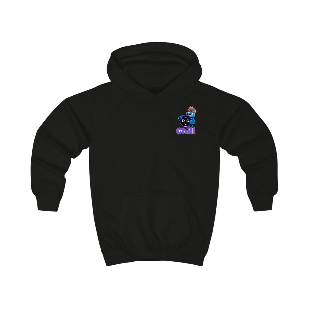 Kids Hoodie — Playful 'Do Chill' Blue Monster Graphic Hooded Sweatshirt