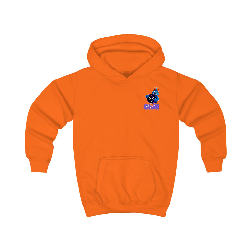 Kids Hoodie — Playful 'Do Chill' Blue Monster Graphic Hooded Sweatshirt