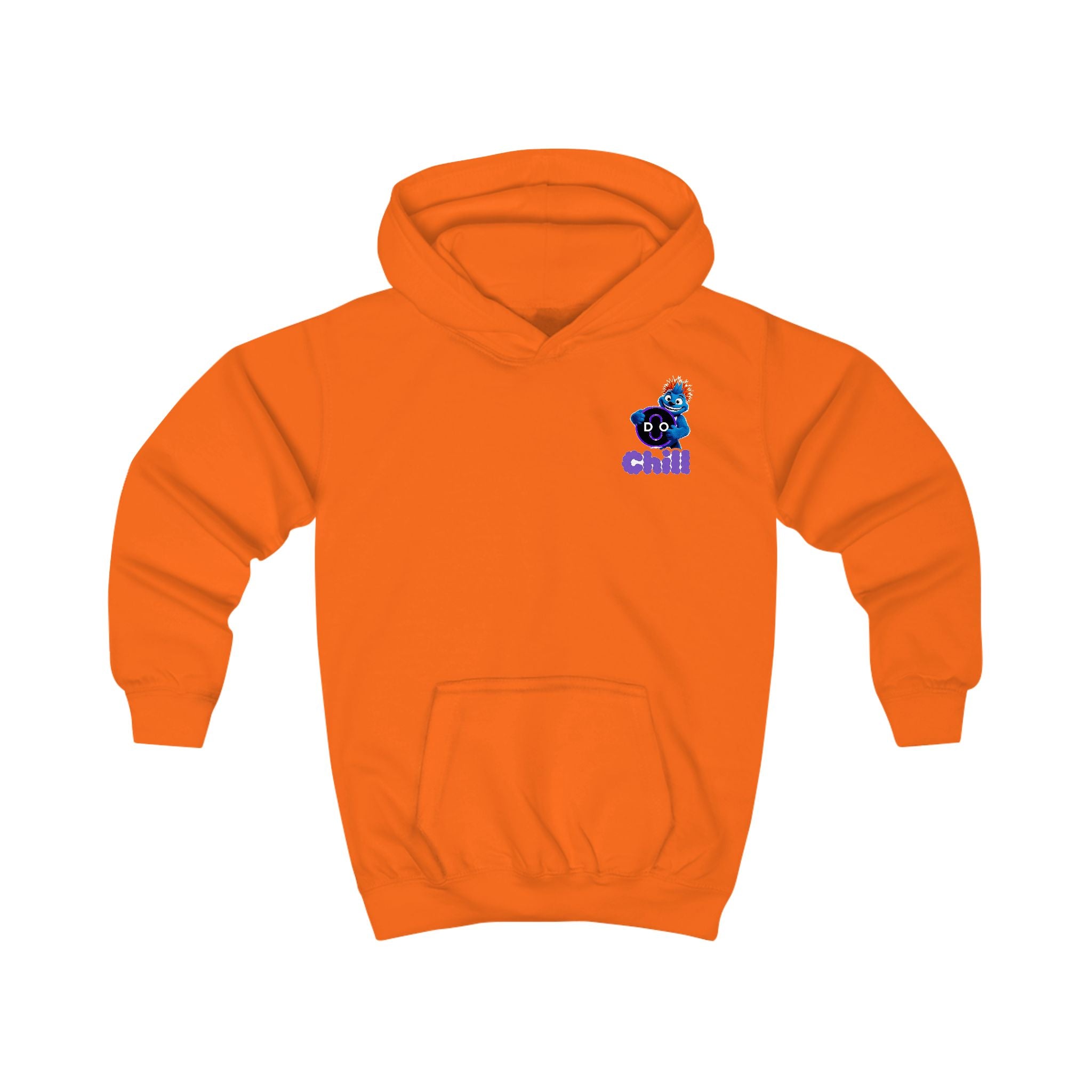 Kids Hoodie — Playful 'Do Chill' Blue Monster Graphic Hooded Sweatshirt