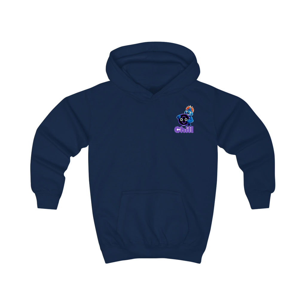 Kids Hoodie — Playful 'Do Chill' Blue Monster Graphic Hooded Sweatshirt