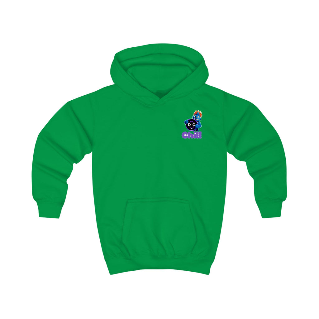 Kids Hoodie — Playful 'Do Chill' Blue Monster Graphic Hooded Sweatshirt