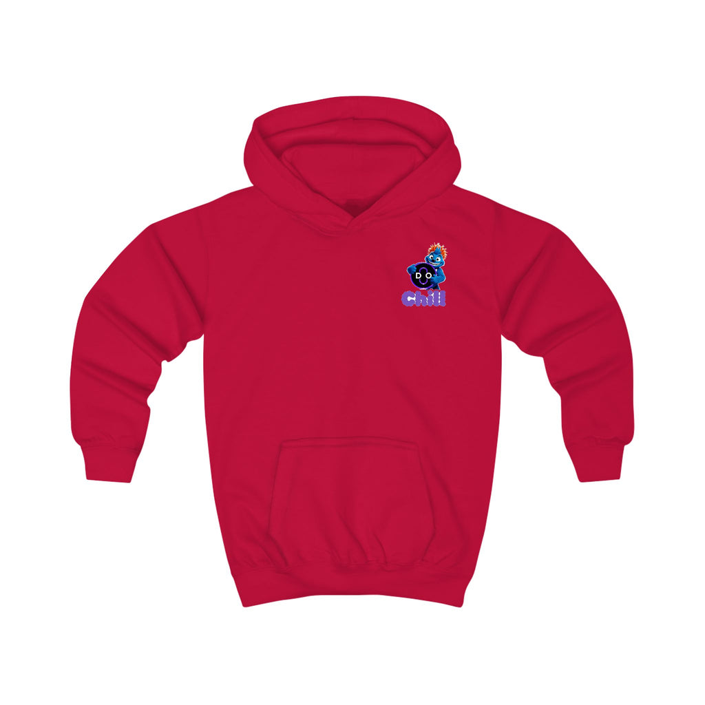Kids Hoodie — Playful 'Do Chill' Blue Monster Graphic Hooded Sweatshirt