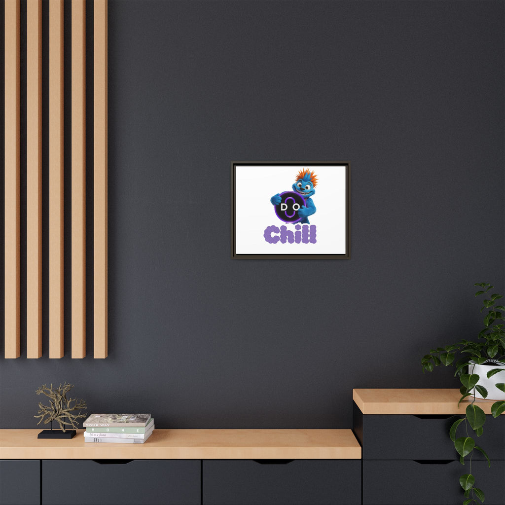 Do Chill Canvas Print — Framed Matte Wall Art (Colorful Cartoon Character)
