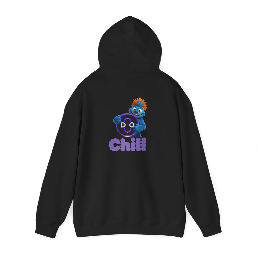 DO Chill Hoodie — Cute Blue Plush Character Graphic Hoodie