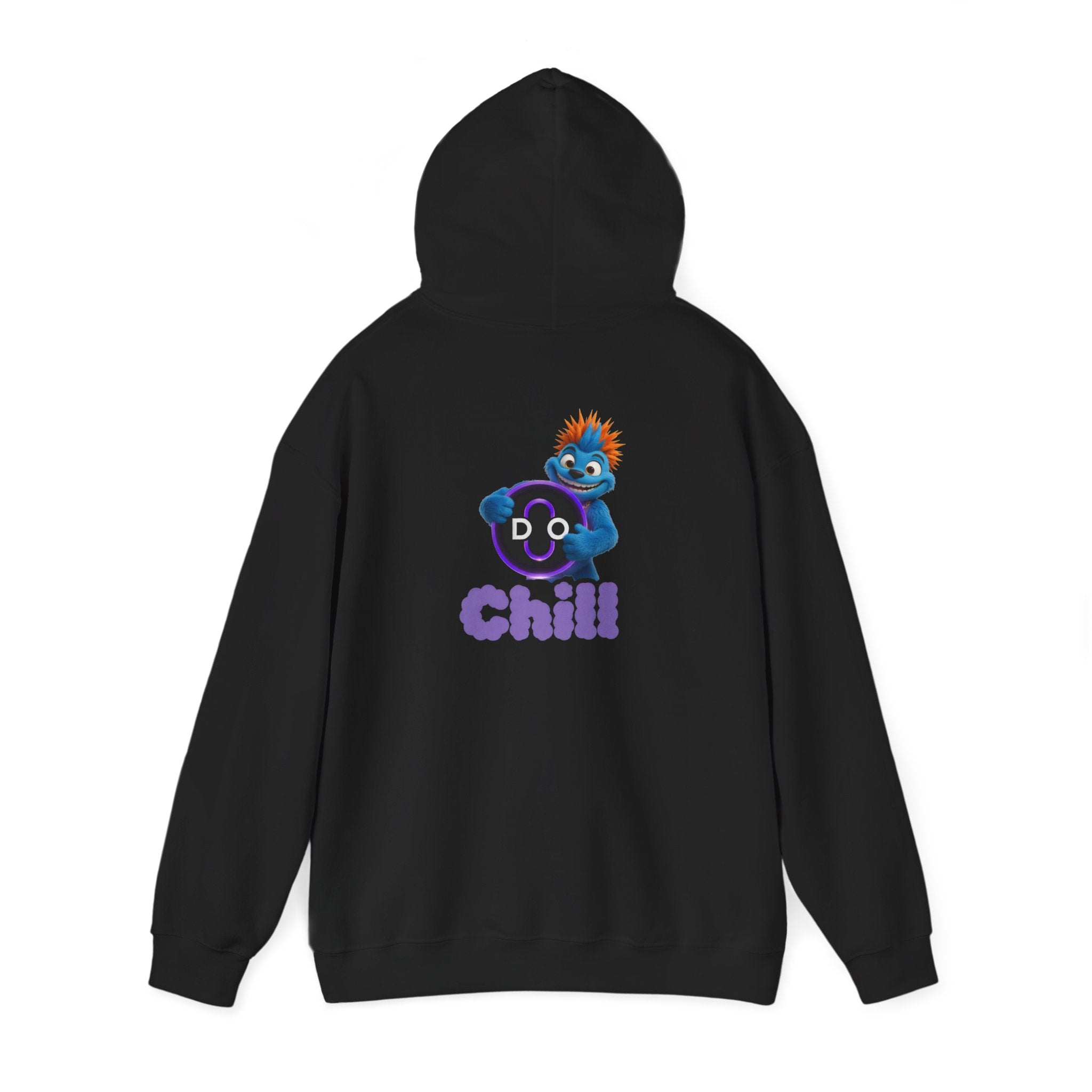 DO Chill Hoodie — Cute Blue Plush Character Graphic Hoodie