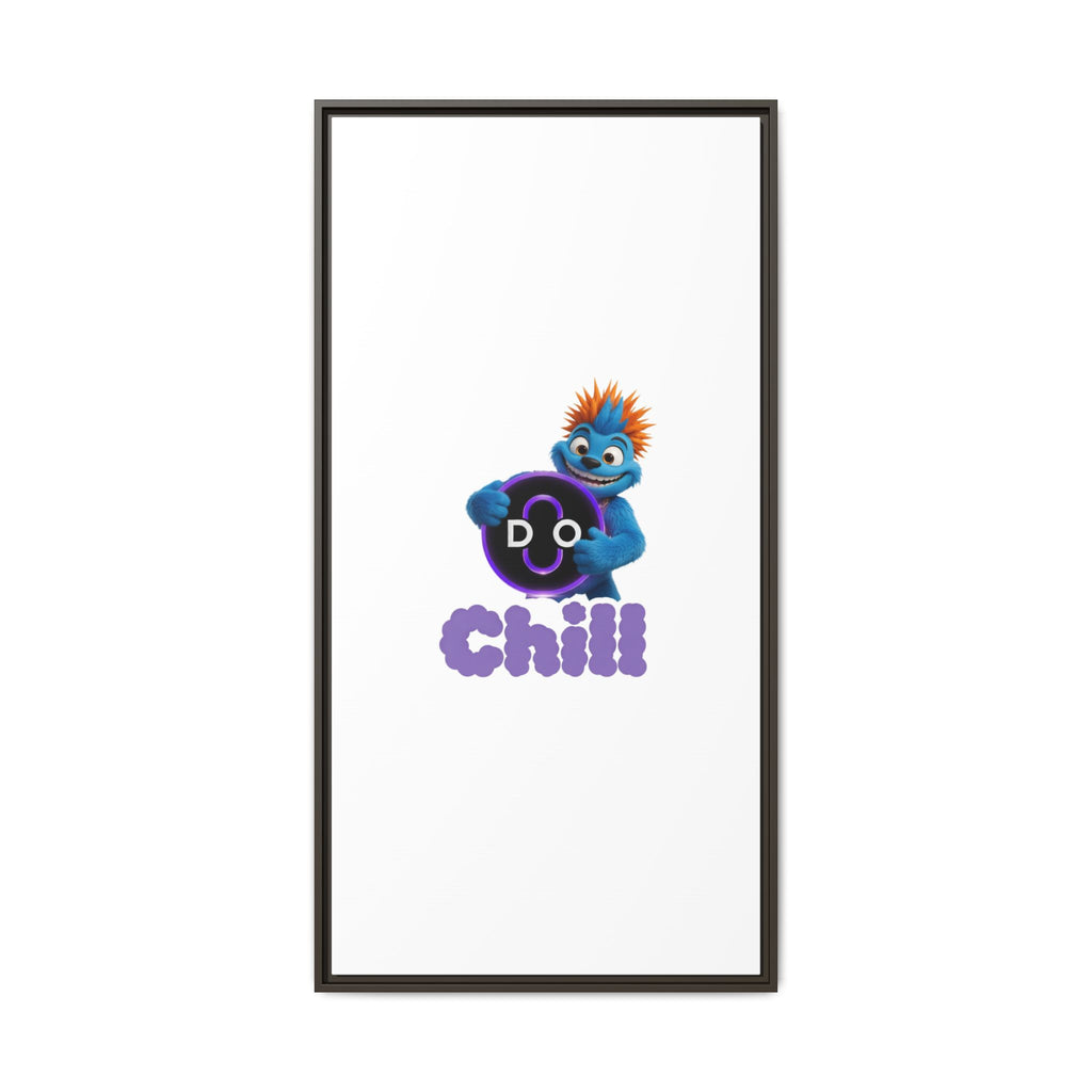 Do Chill Canvas Print — Framed Matte Wall Art (Colorful Cartoon Character)