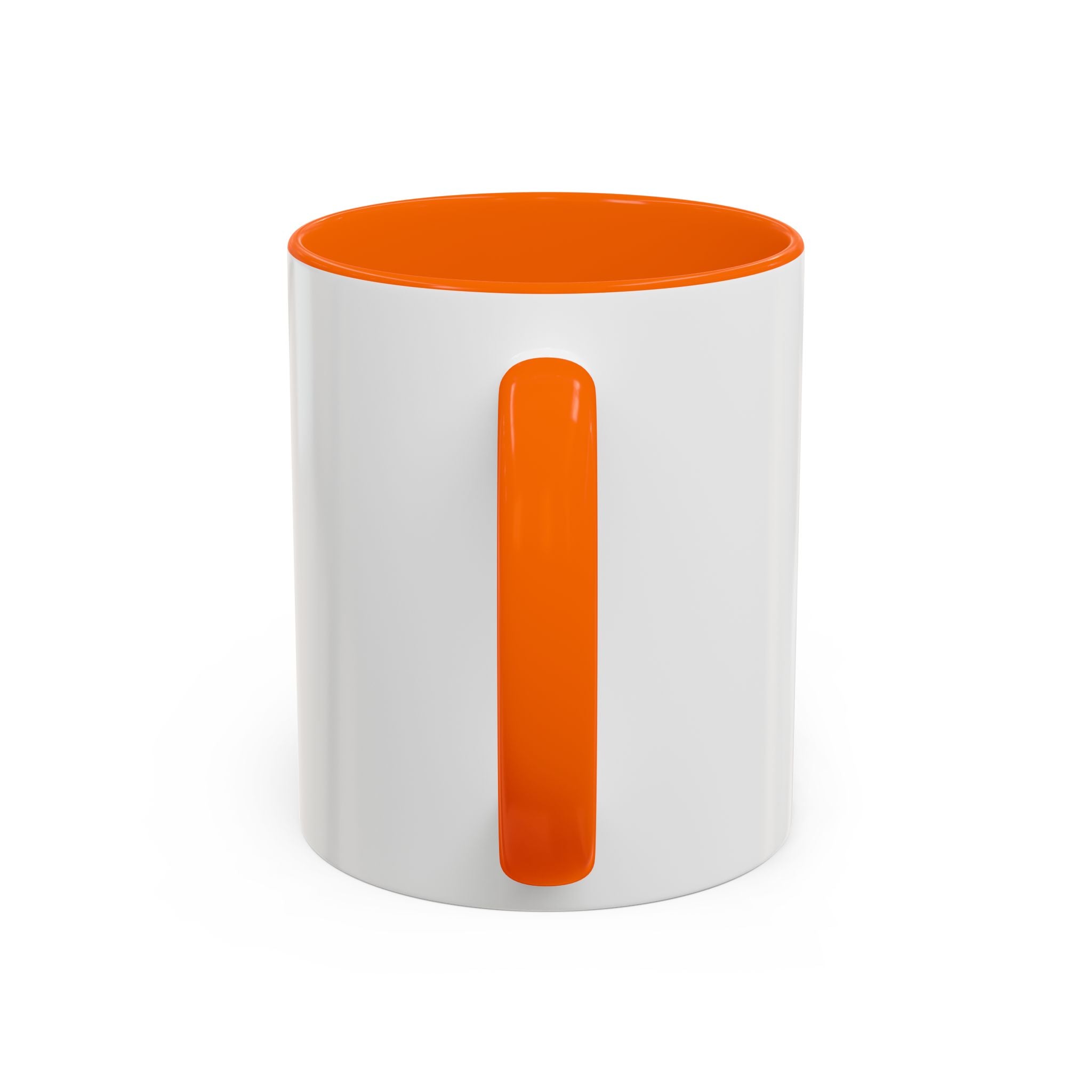 Bitcoin Logo Accent Coffee Mug — Orange Crypto Coffee Mug (11/15oz)