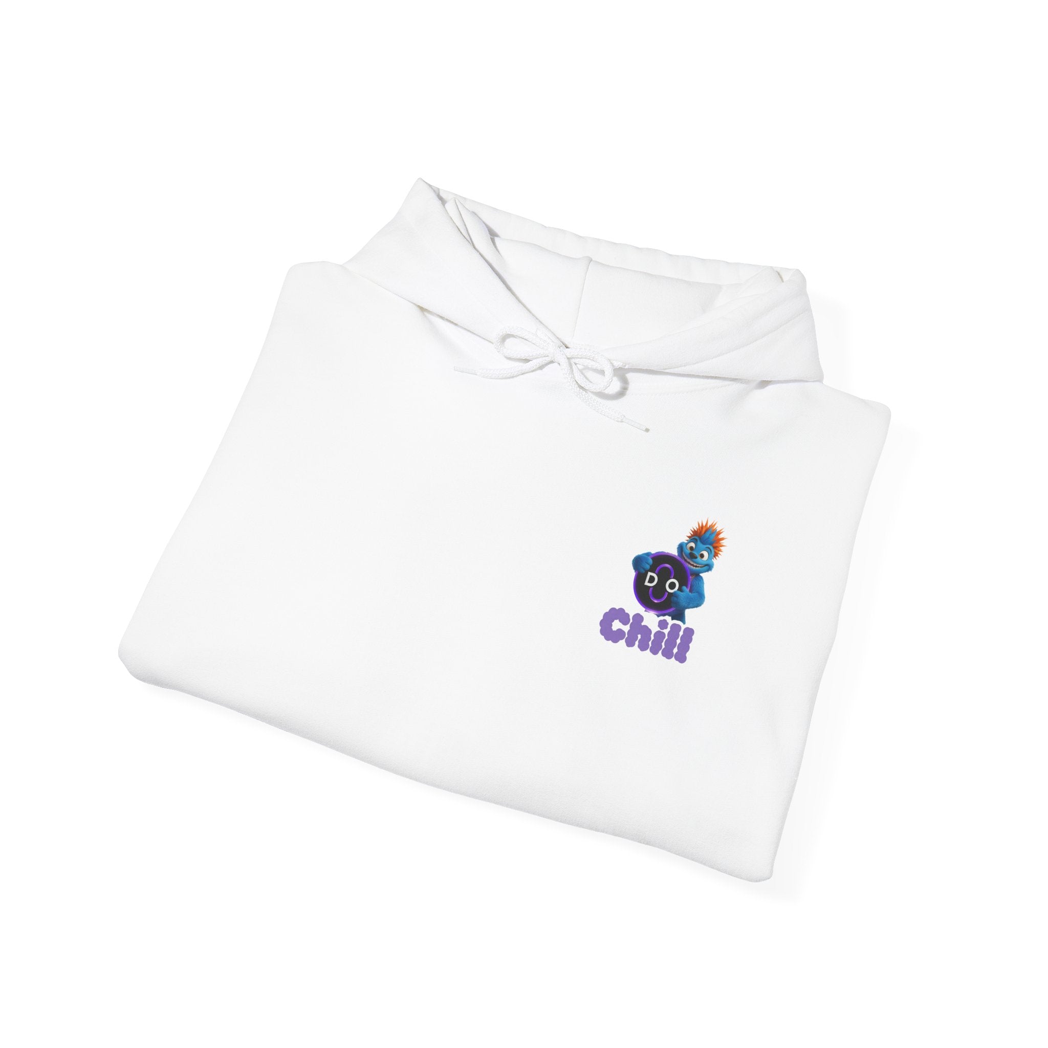 DO Chill Hoodie — Cute Blue Plush Character Graphic Hoodie