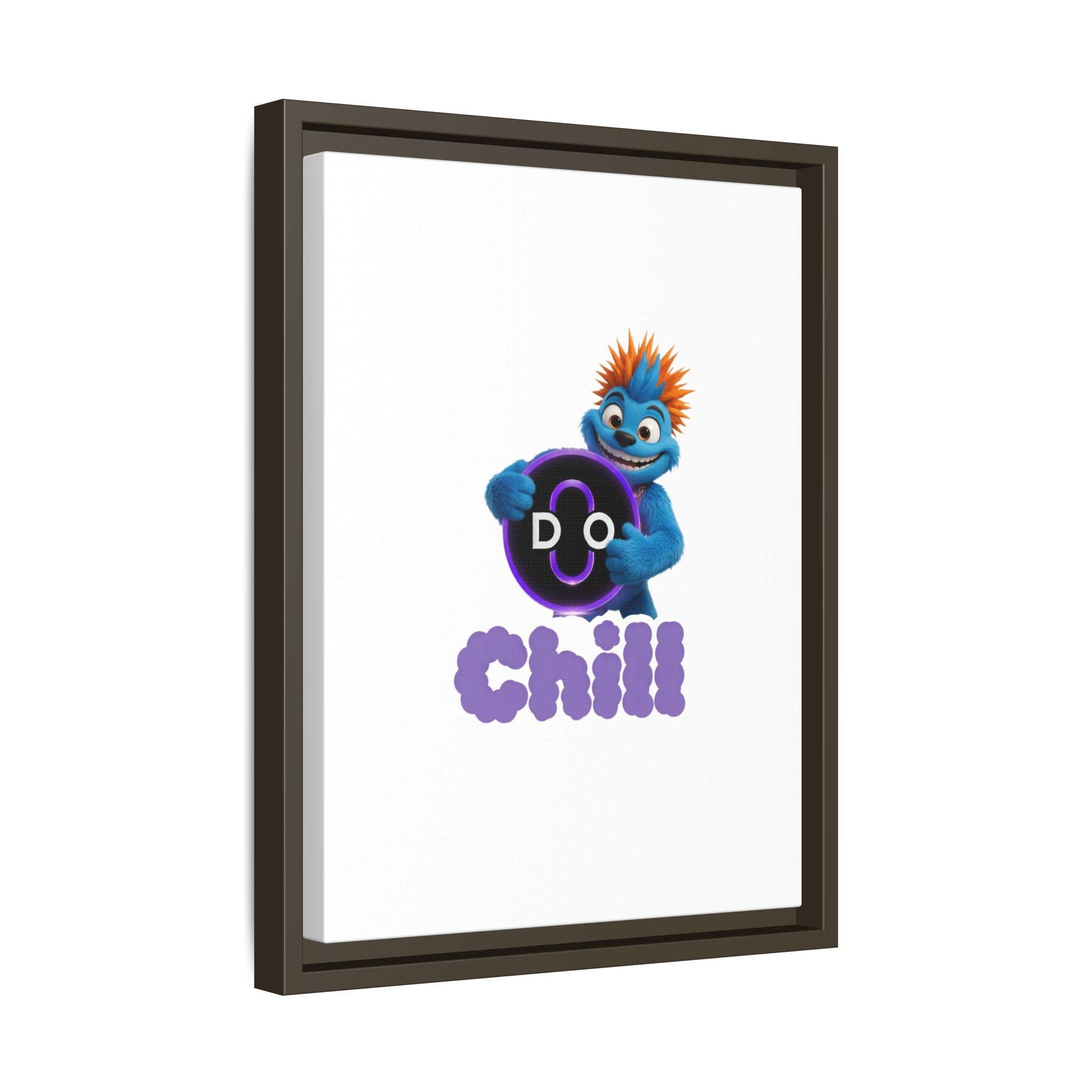 Do Chill Canvas Print — Framed Matte Wall Art (Colorful Cartoon Character)