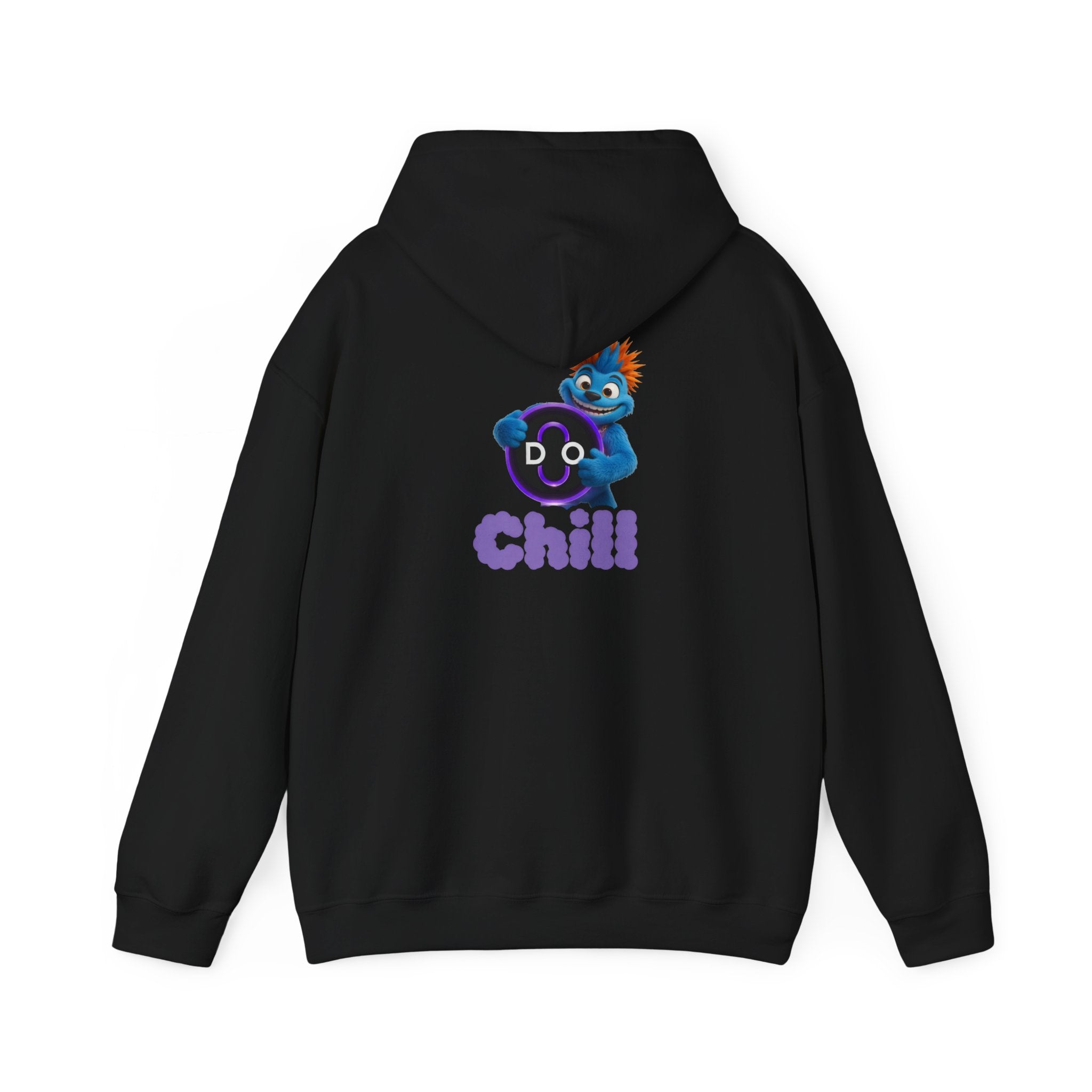 DO Chill Hoodie — Cute Blue Plush Character Graphic Hoodie