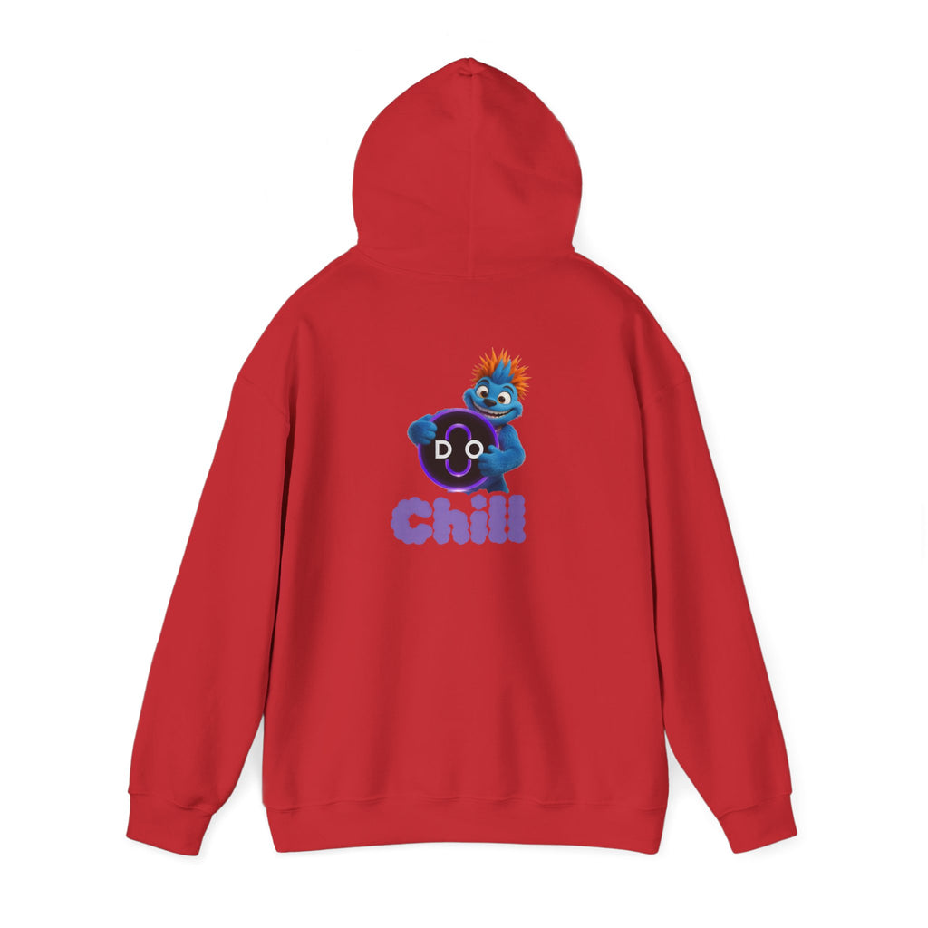 DO Chill Hoodie — Cute Blue Plush Character Graphic Hoodie