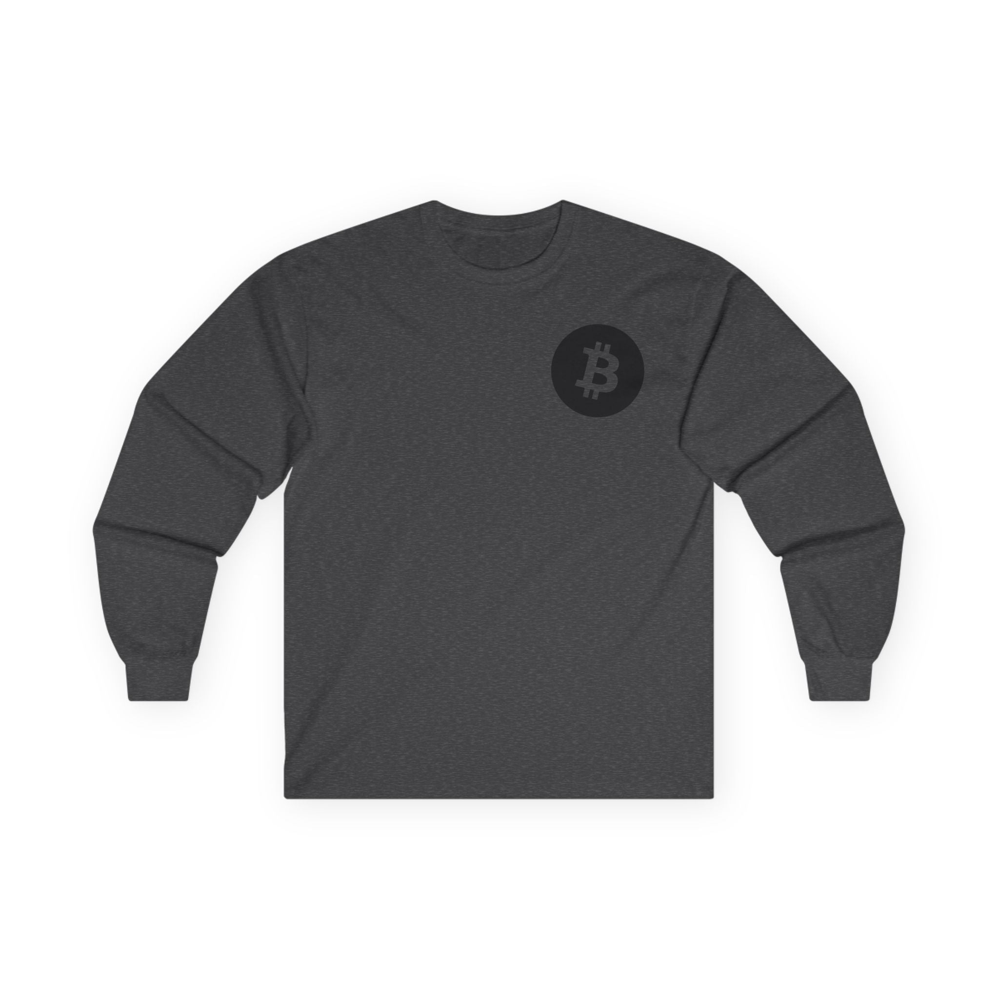 Bitcoin Logo Long Sleeve Tee — Crypto Logo Shirt