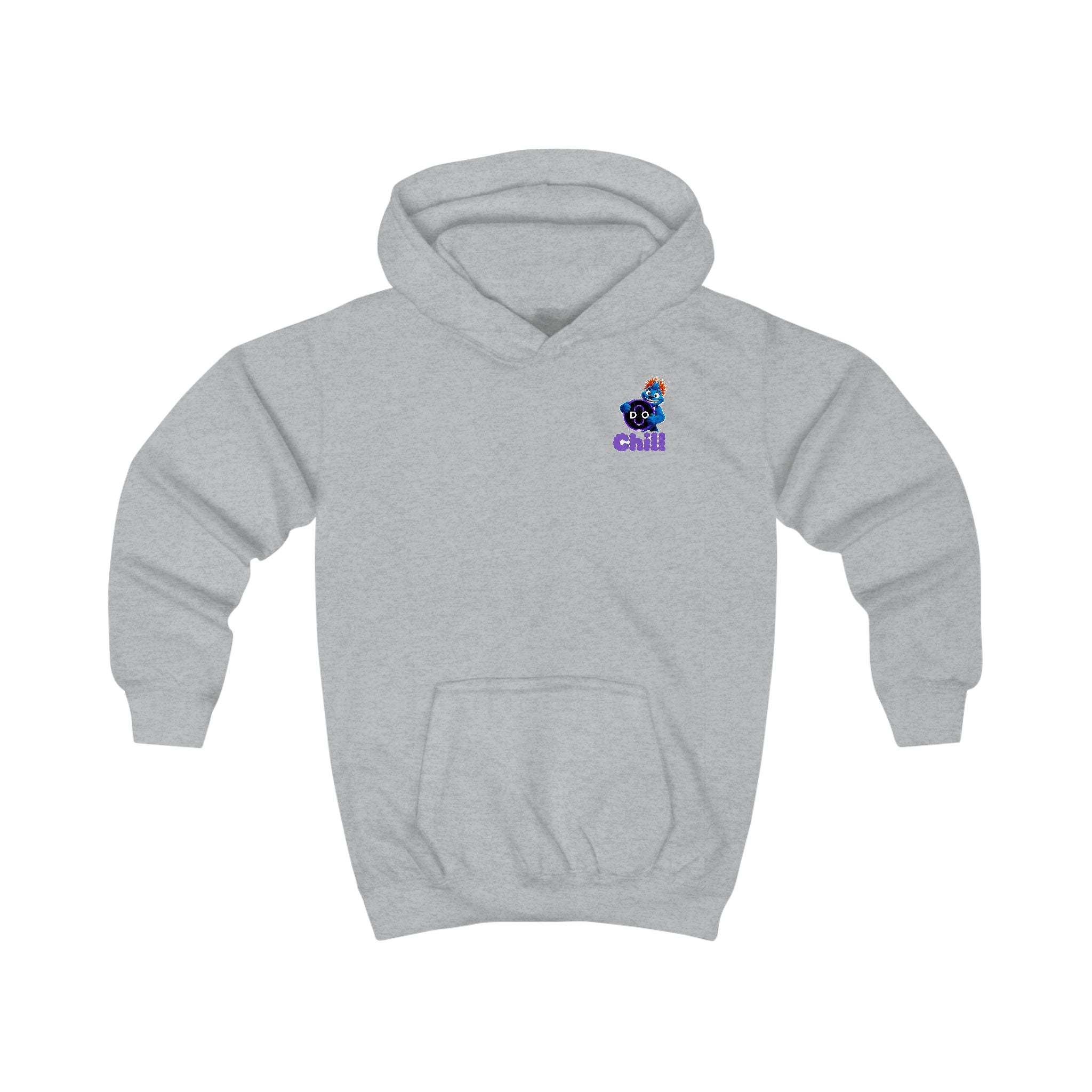 Do Chill Kids Hoodie — Cute Blue Monster "Chill" Graphic Pullover for Children