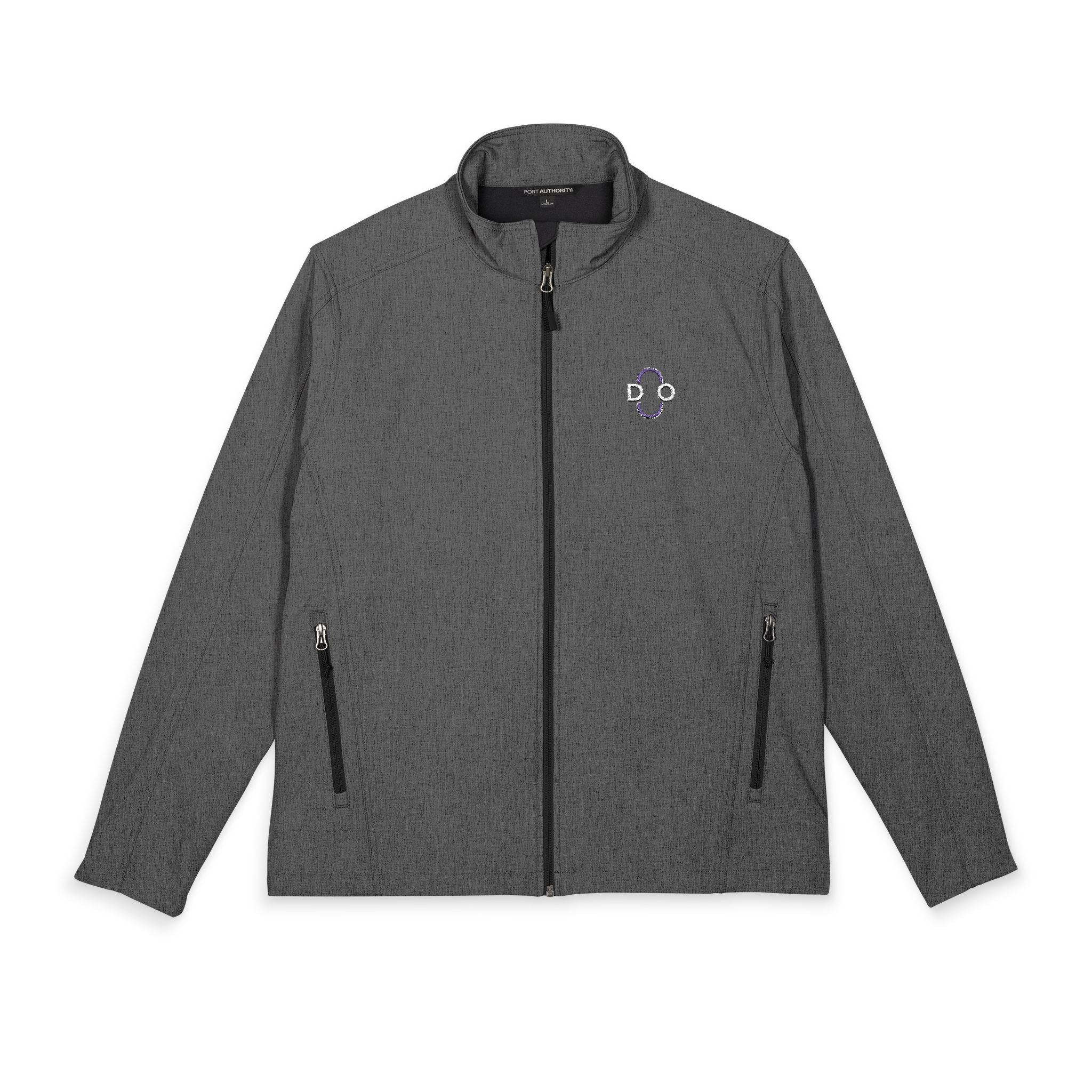 Do Chain Men's Embroidered Soft Shell Jacket – Classic Gray Port Authority Outerwear