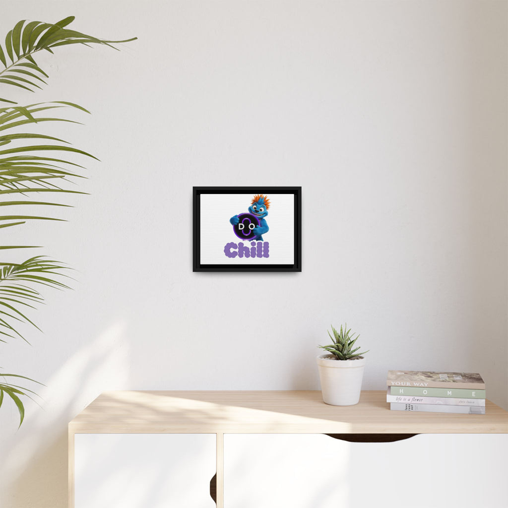 Do Chill Canvas Print — Framed Matte Wall Art (Colorful Cartoon Character)