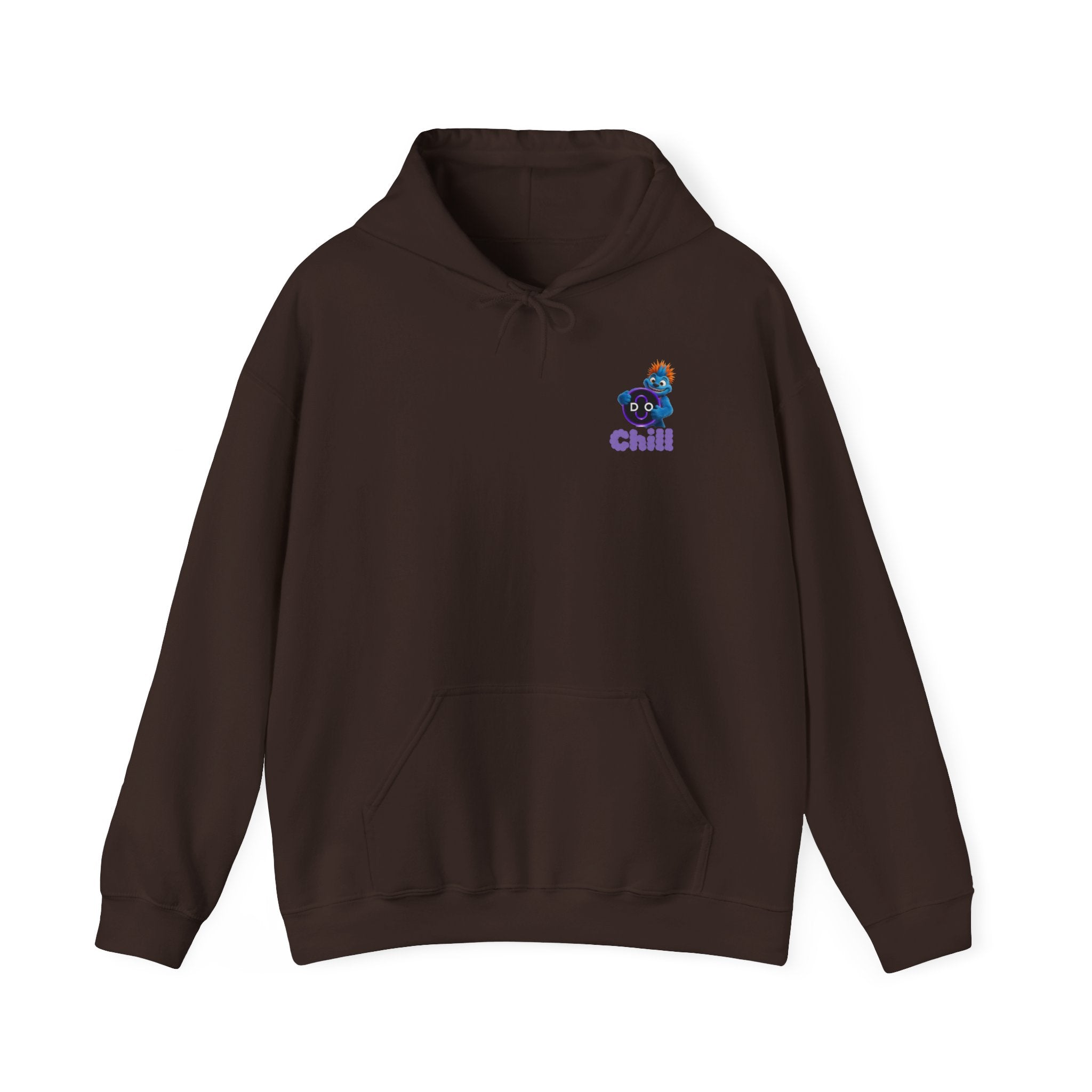 DO Chill Hoodie — Cute Blue Plush Character Graphic Hoodie