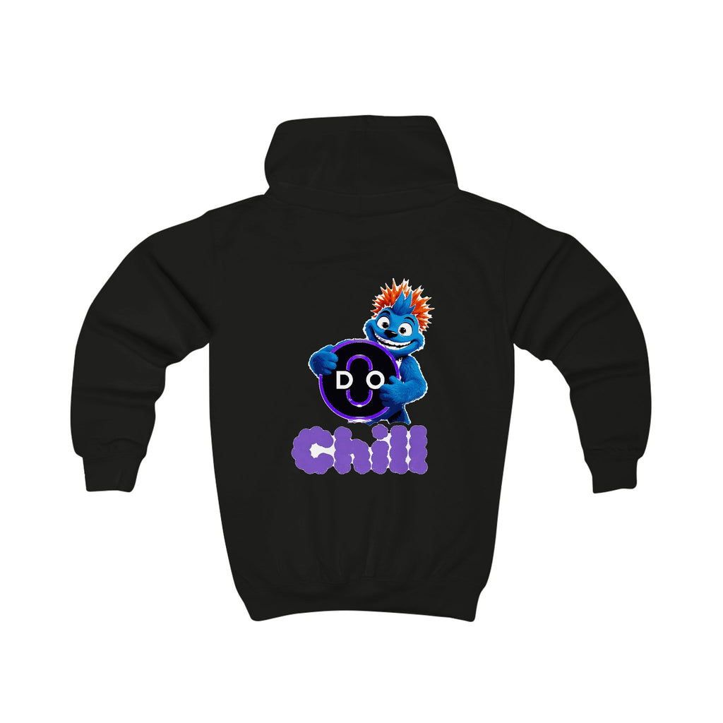Kids Hoodie — Playful 'Do Chill' Blue Monster Graphic Hooded Sweatshirt