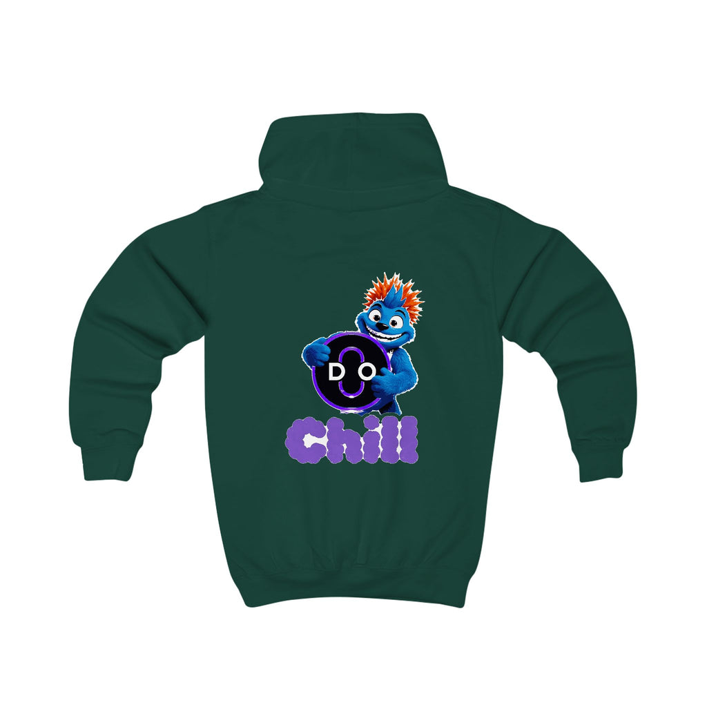 Kids Hoodie — Playful 'Do Chill' Blue Monster Graphic Hooded Sweatshirt