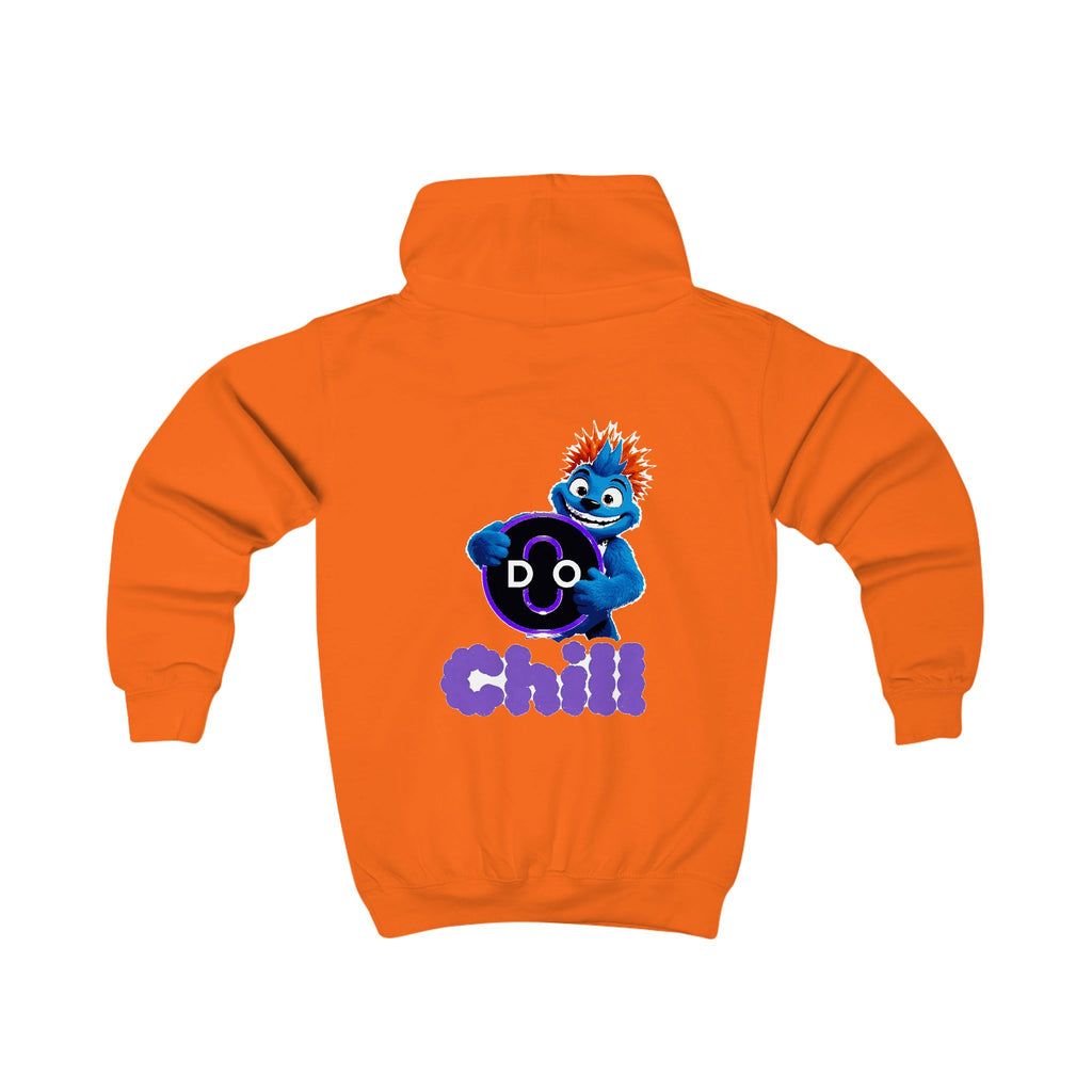 Kids Hoodie — Playful 'Do Chill' Blue Monster Graphic Hooded Sweatshirt