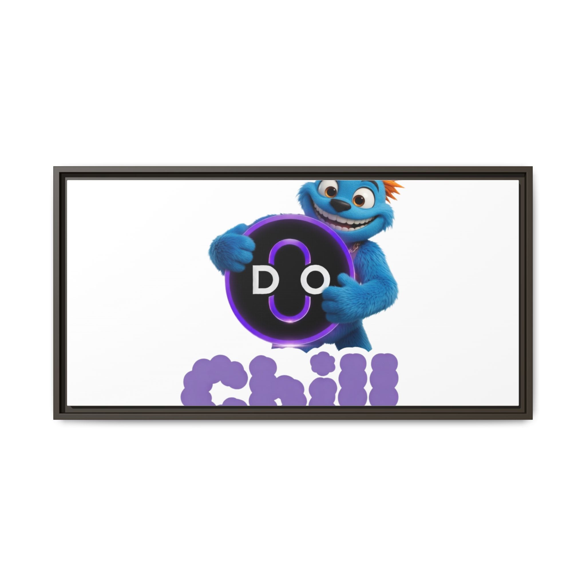 Do Chill Canvas Print — Framed Matte Wall Art (Colorful Cartoon Character)