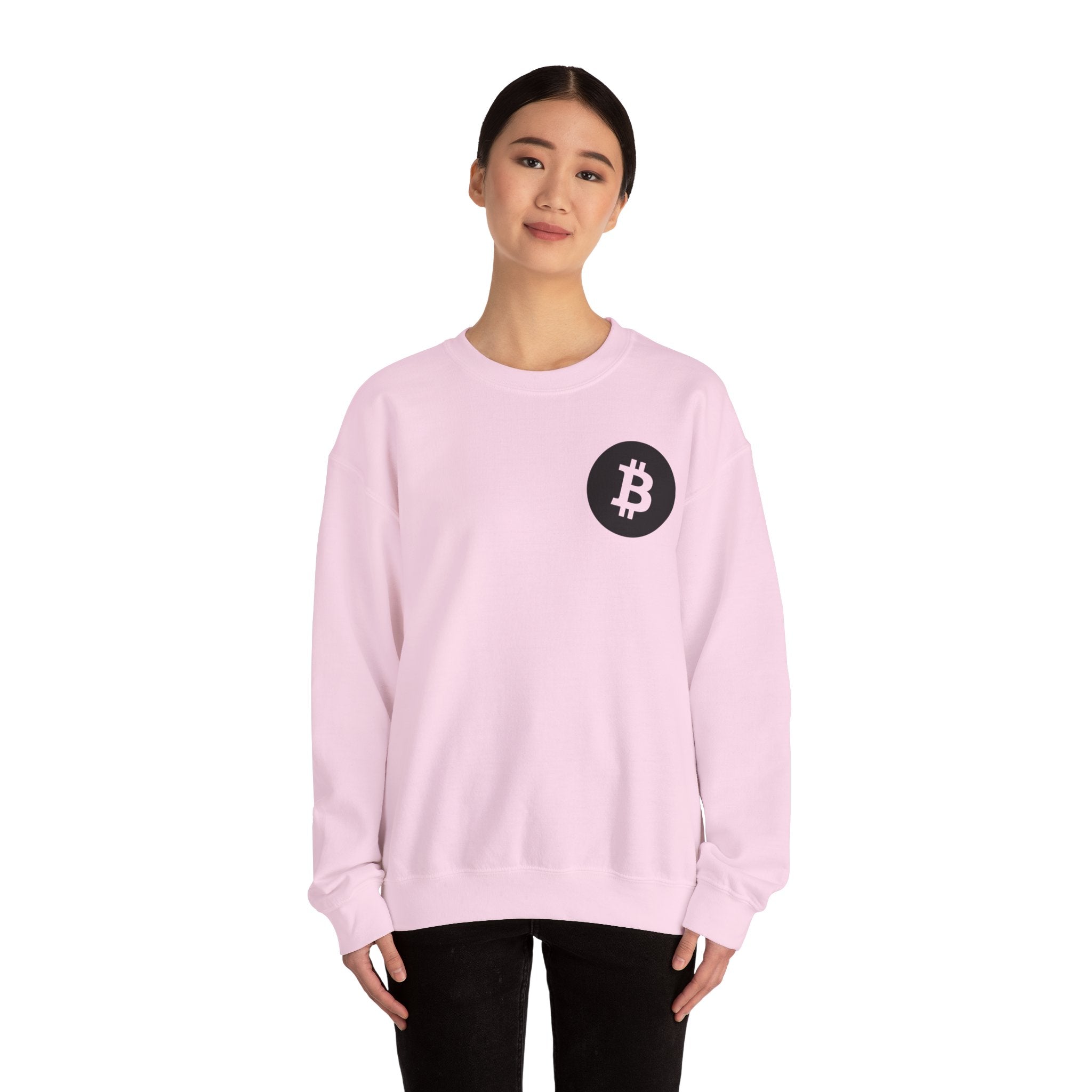 Bitcoin Logo Crewneck Sweatshirt — Crypto Bitcoin Symbol Pullover