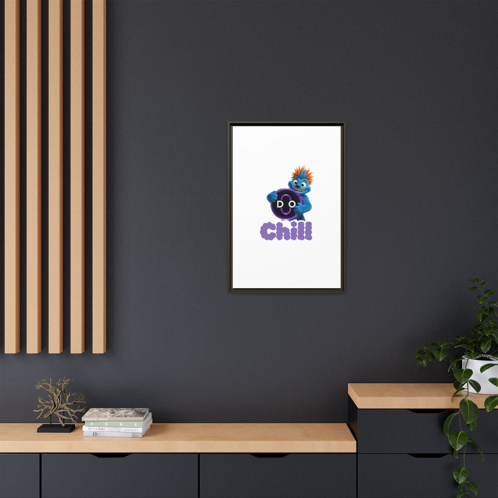 Do Chill Canvas Print — Framed Matte Wall Art (Colorful Cartoon Character)