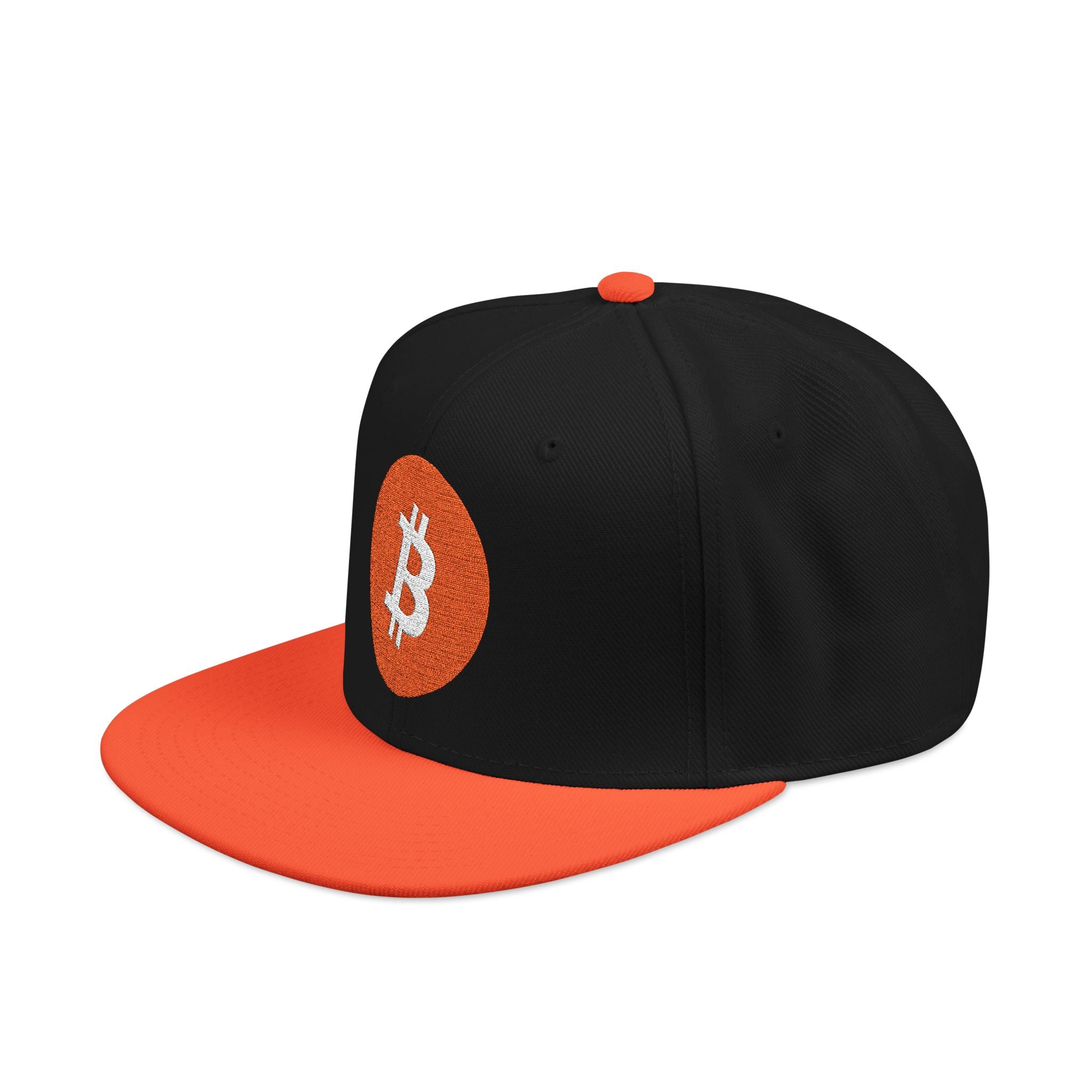Bitcoin Embroidered Snapback Hat – Crypto Logo Streetwear