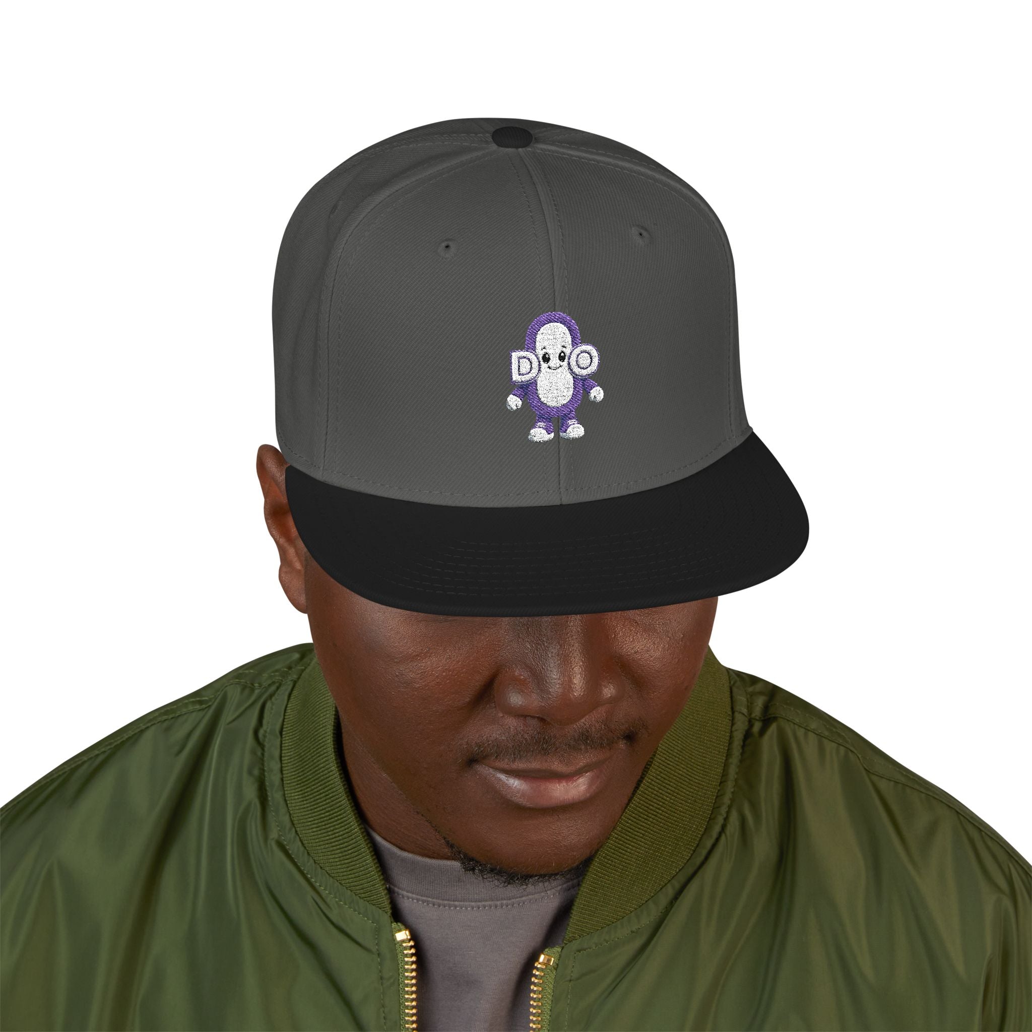 DO Chain Embroidered Snapback Hat