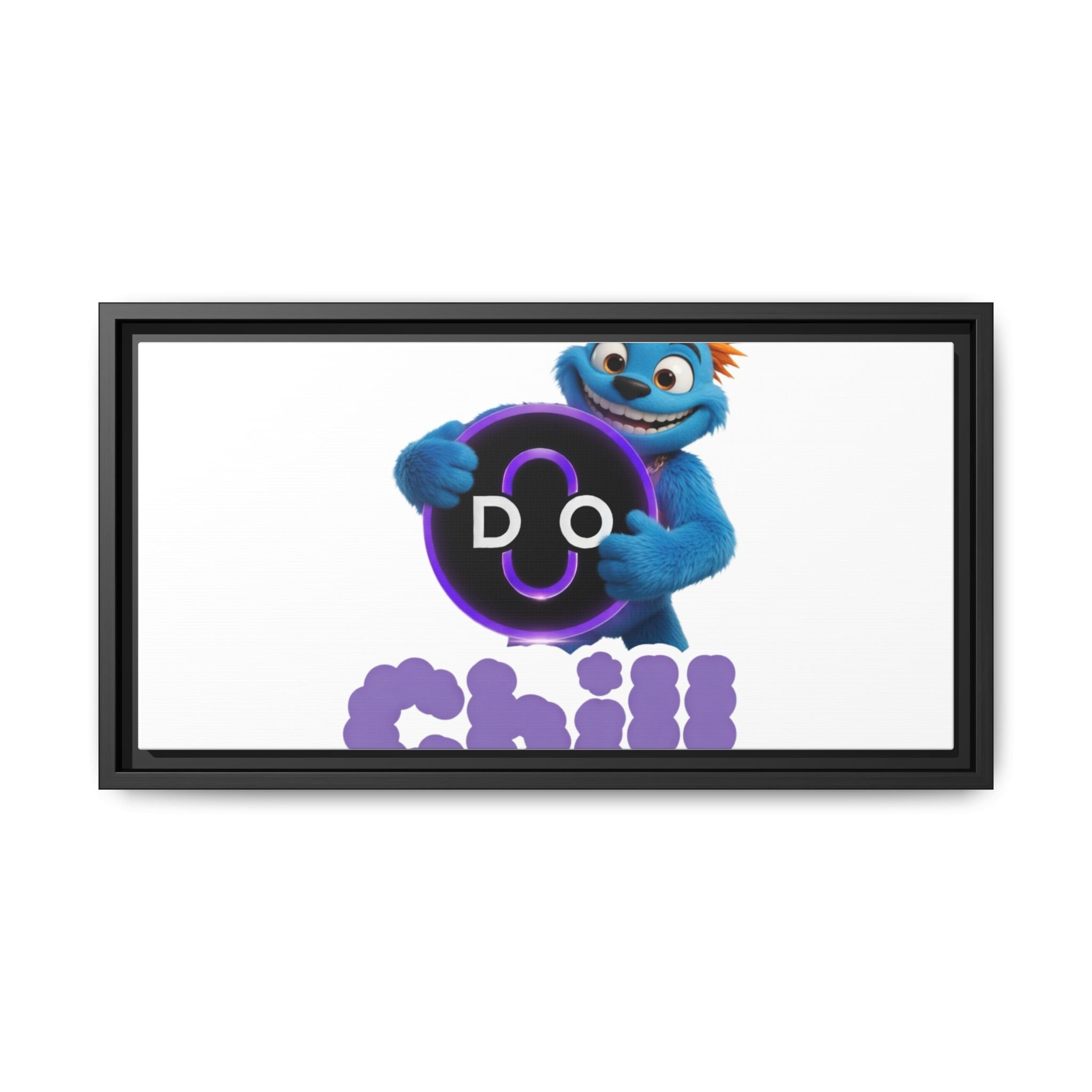 Do Chill Canvas Print — Framed Matte Wall Art (Colorful Cartoon Character)