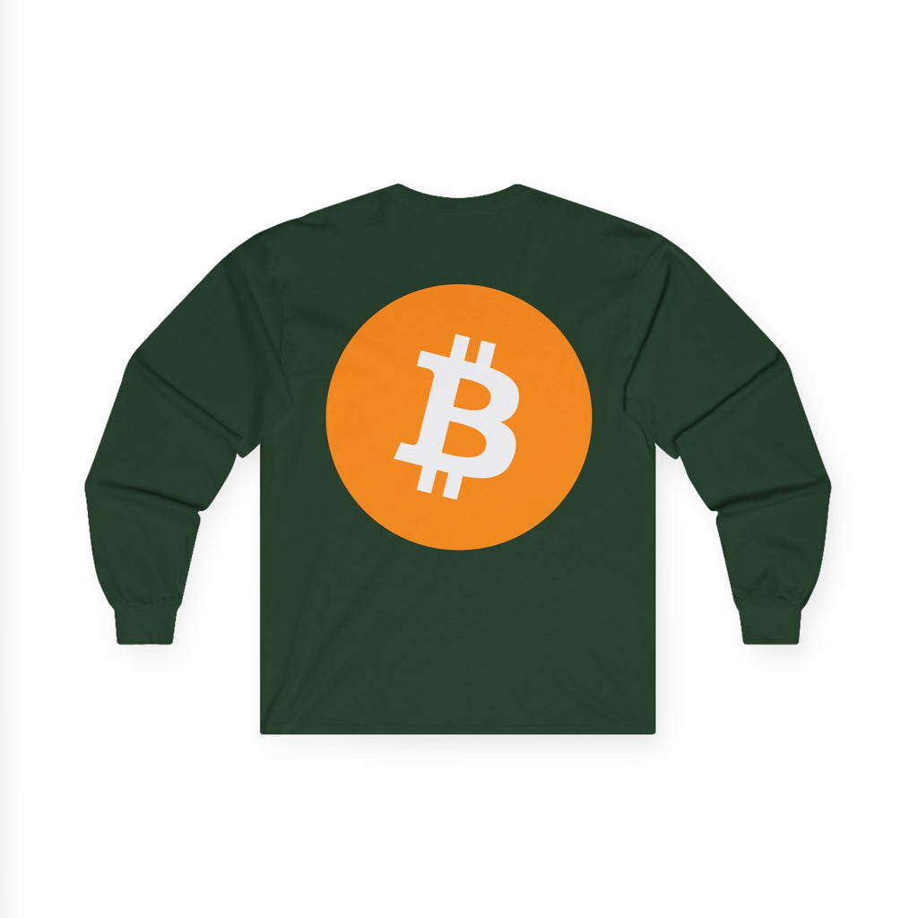 Bitcoin Logo Long Sleeve Tee — Crypto Logo Shirt