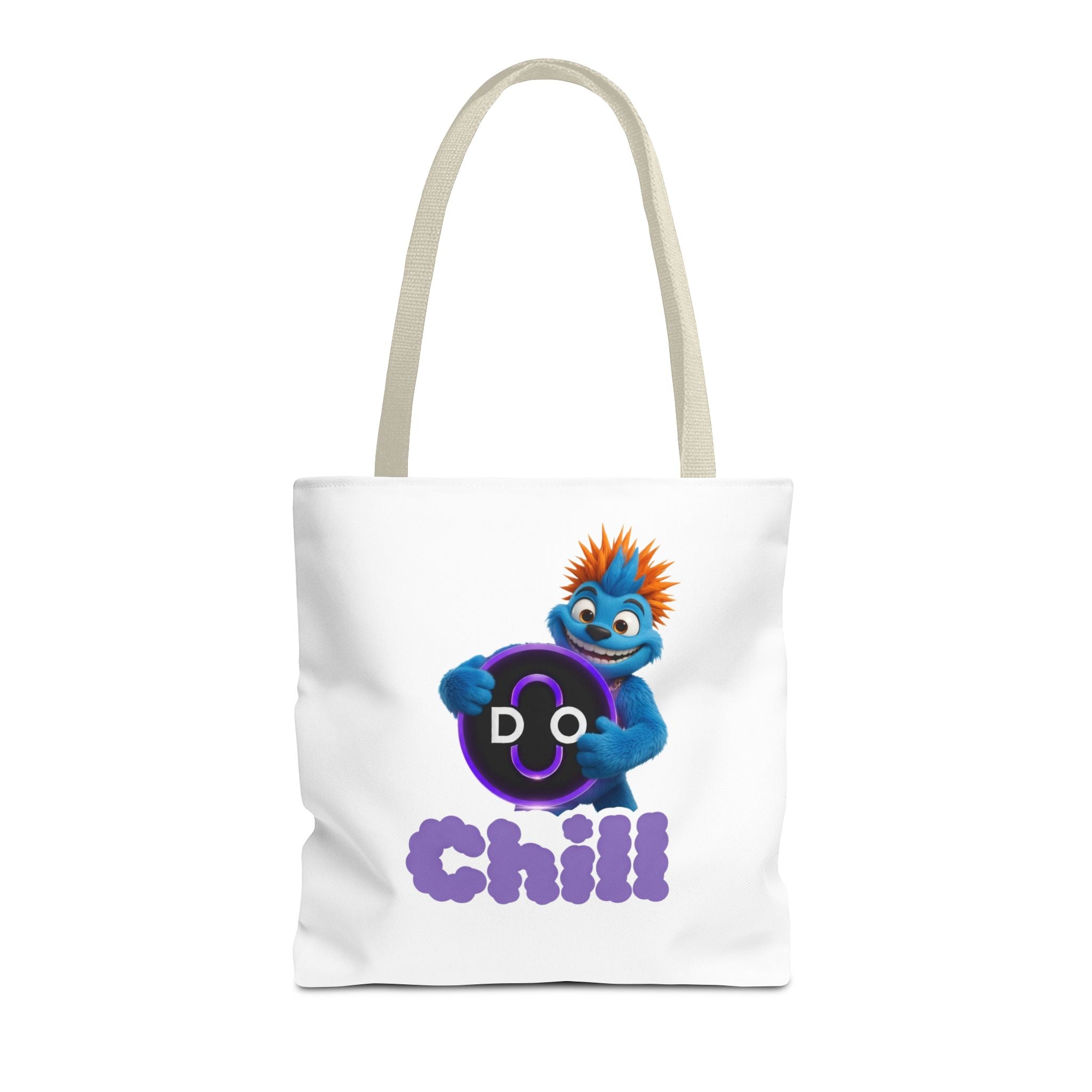 Do Chill Tote Bag — Cute Blue Monster Graphic Tote