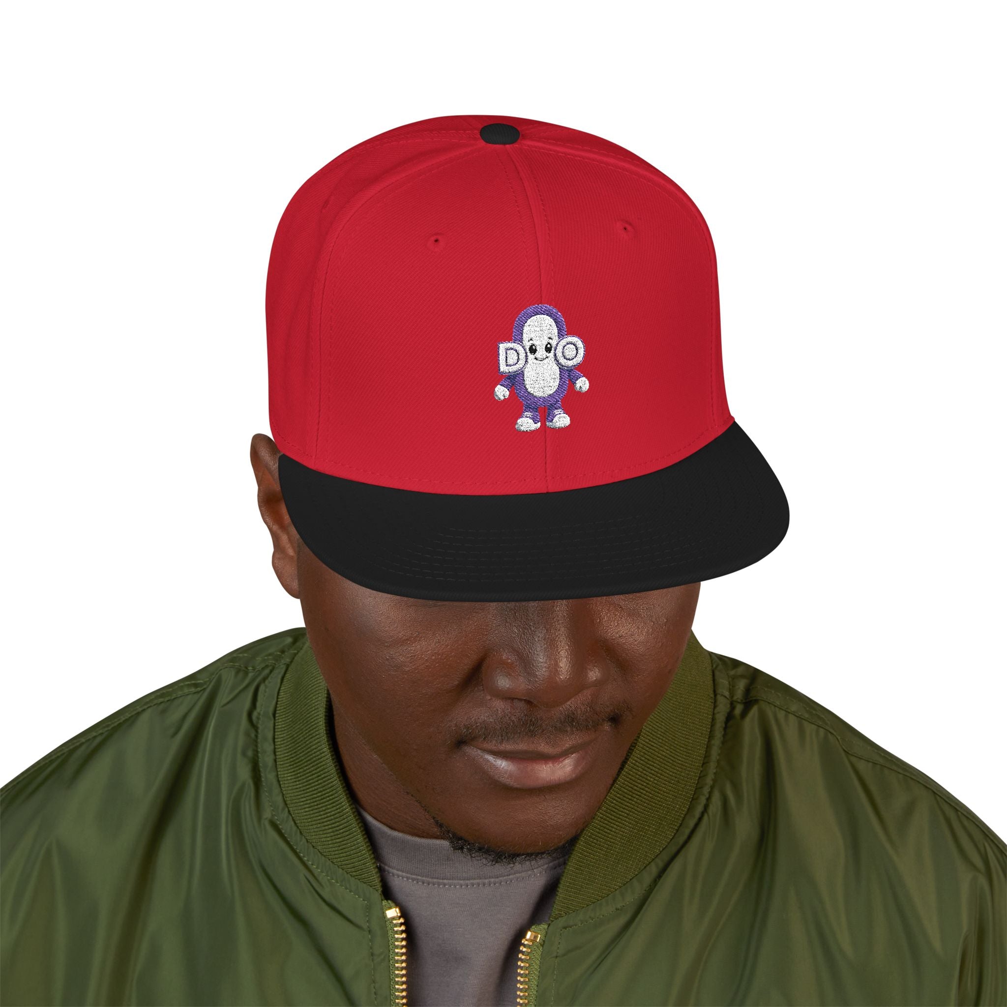 DO Chain Embroidered Snapback Hat
