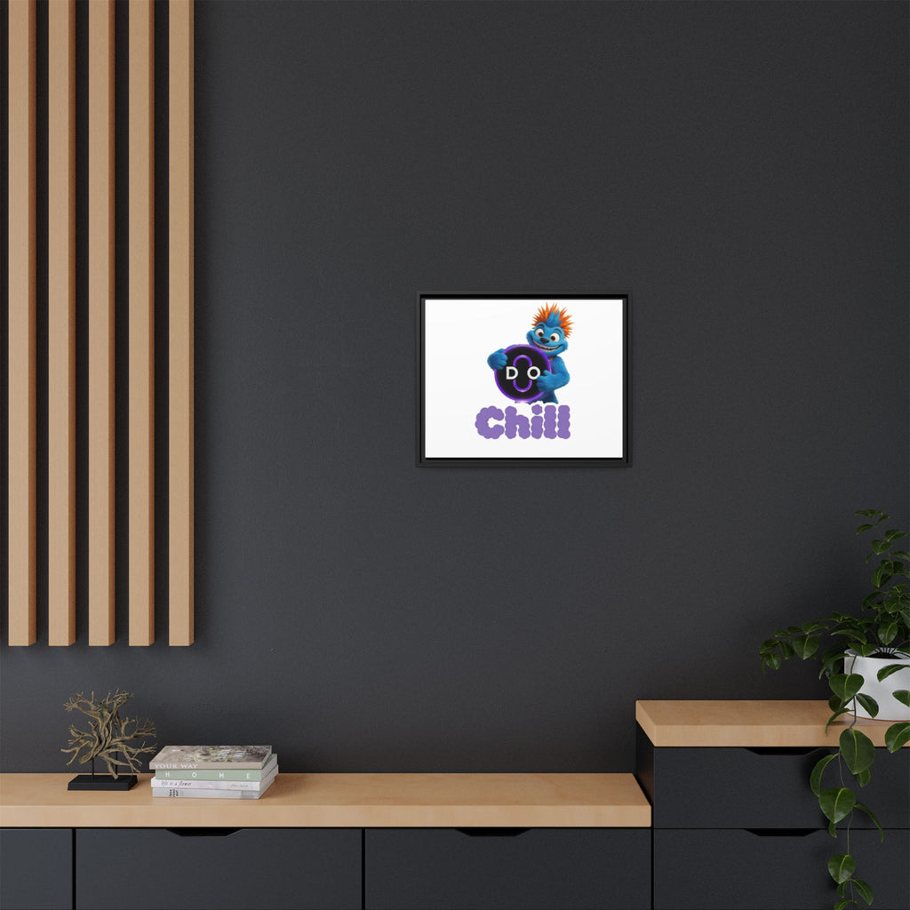 Do Chill Canvas Print — Framed Matte Wall Art (Colorful Cartoon Character)