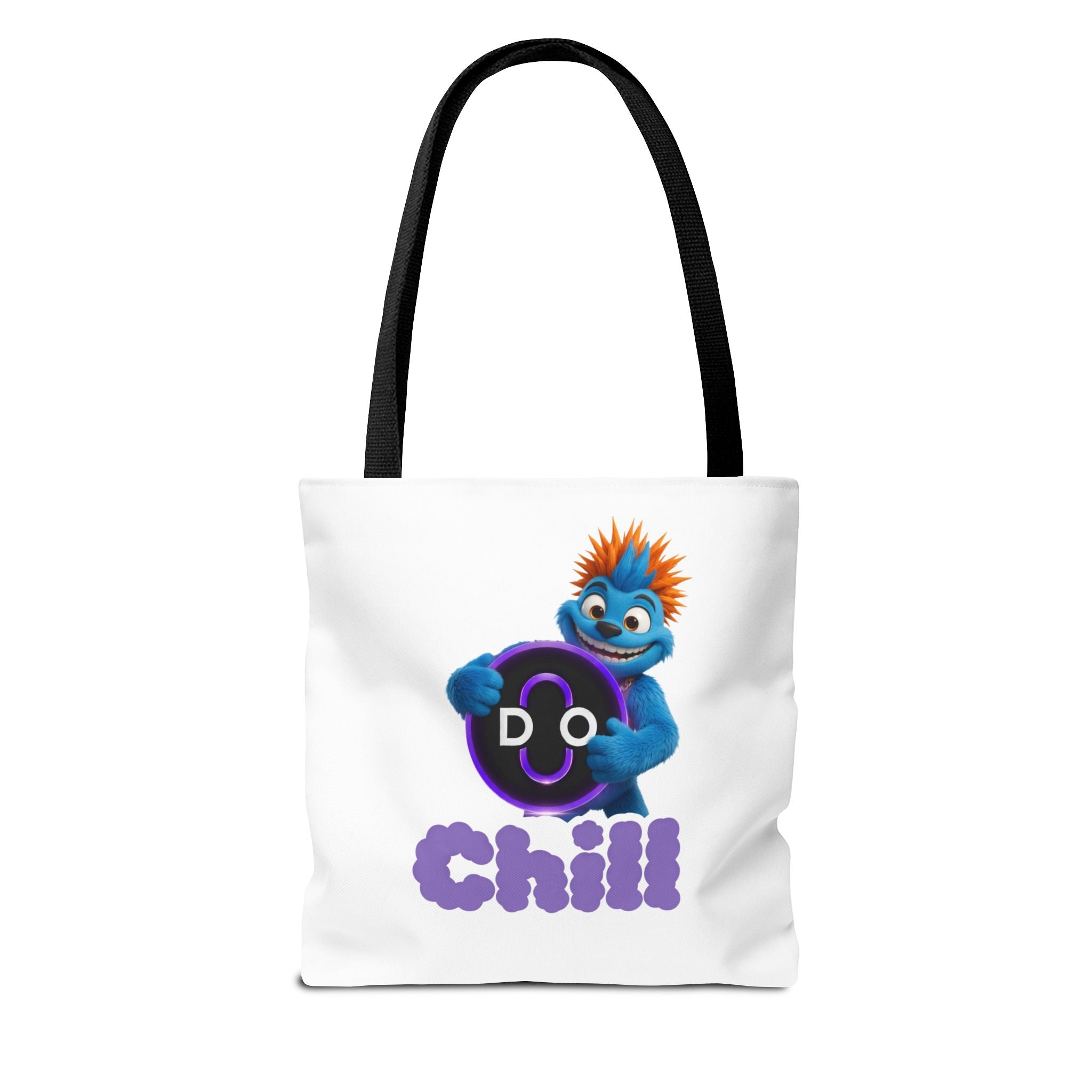 Do Chill Tote Bag — Cute Blue Monster Graphic Tote