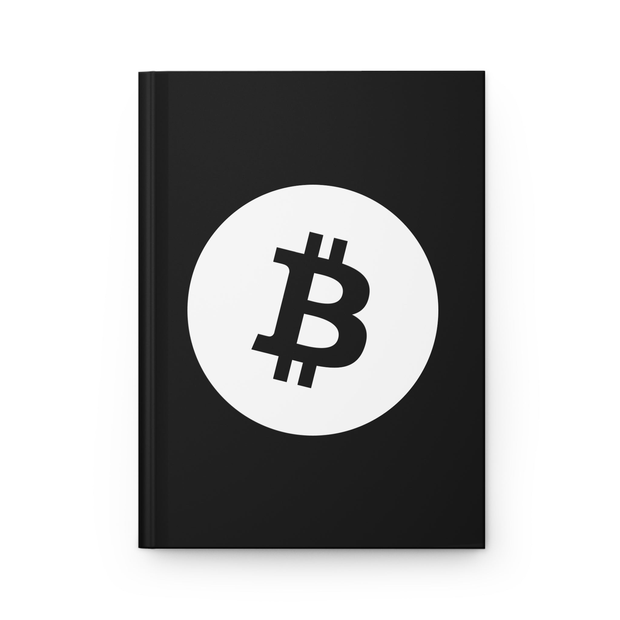 Bitcoin Logo Hardcover Journal — Matte Black Crypto Notebook for Traders & Enthusiasts
