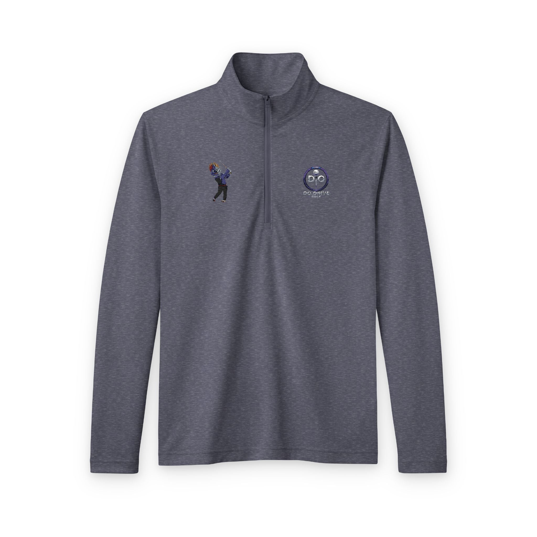 DO Drive Embroidered Quarter-Zip Pullover with mascot – Golf Emblem & Player Crest