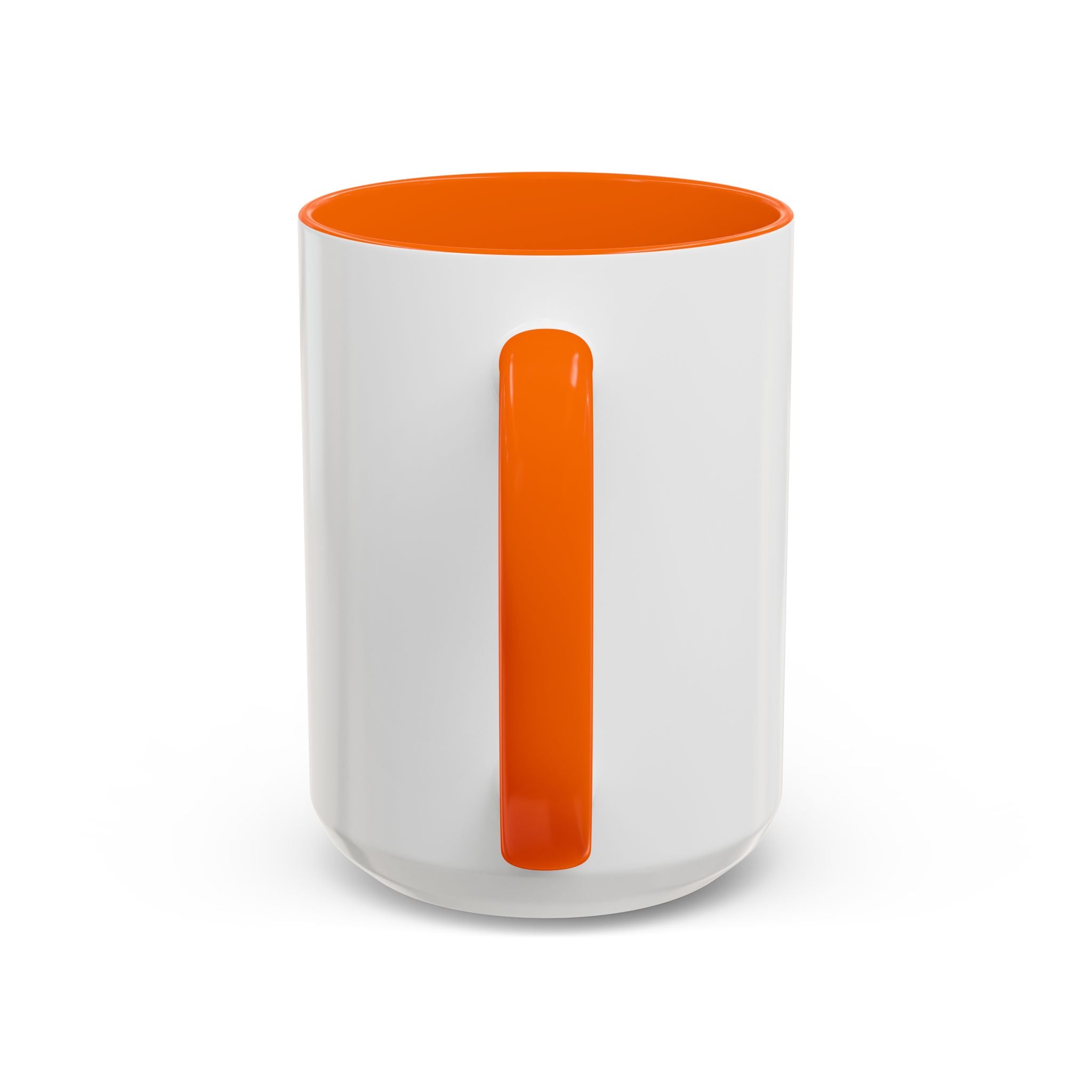 Bitcoin Logo Accent Coffee Mug — Orange Crypto Coffee Mug (11/15oz)