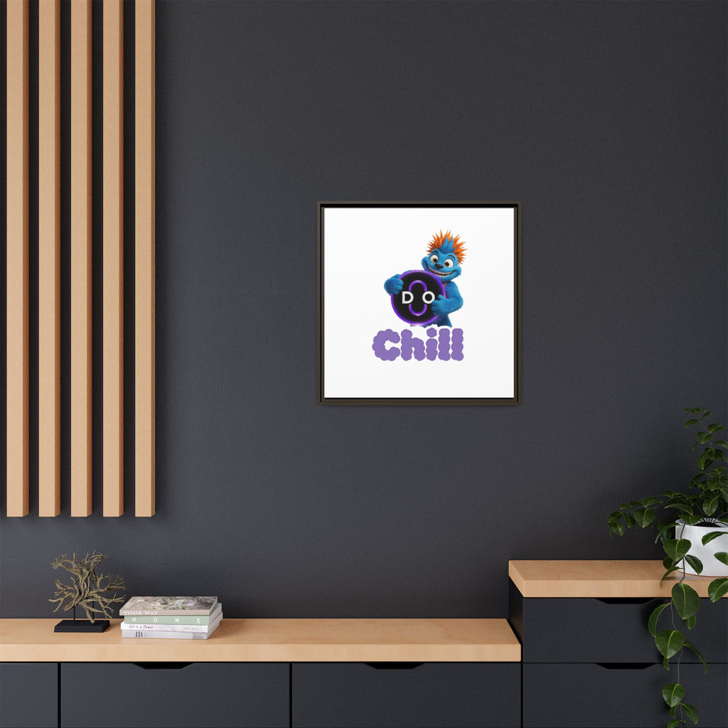 Do Chill Canvas Print — Framed Matte Wall Art (Colorful Cartoon Character)
