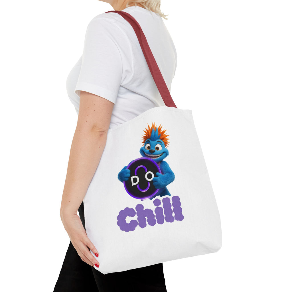 Do Chill Tote Bag — Cute Blue Monster Graphic Tote