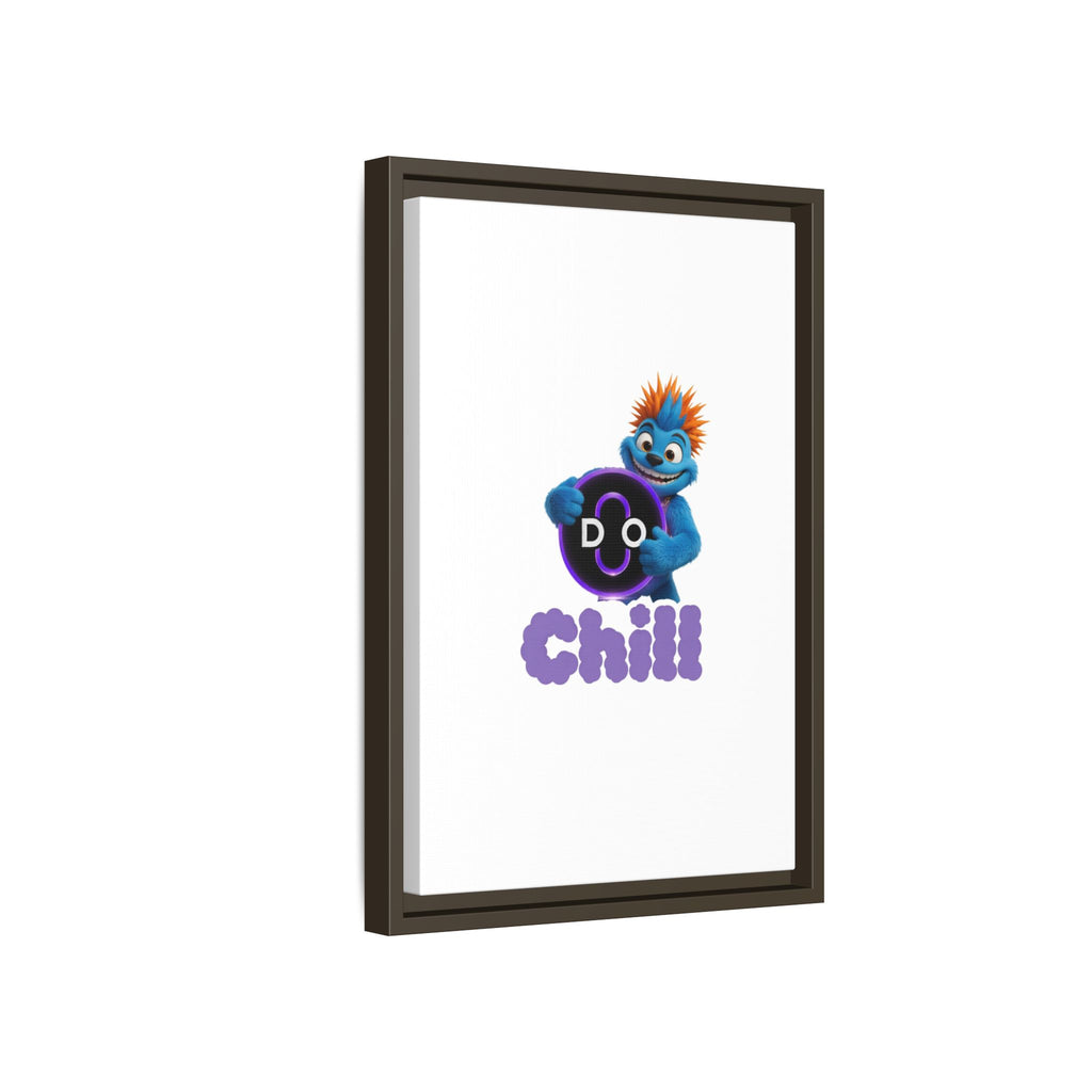 Do Chill Canvas Print — Framed Matte Wall Art (Colorful Cartoon Character)