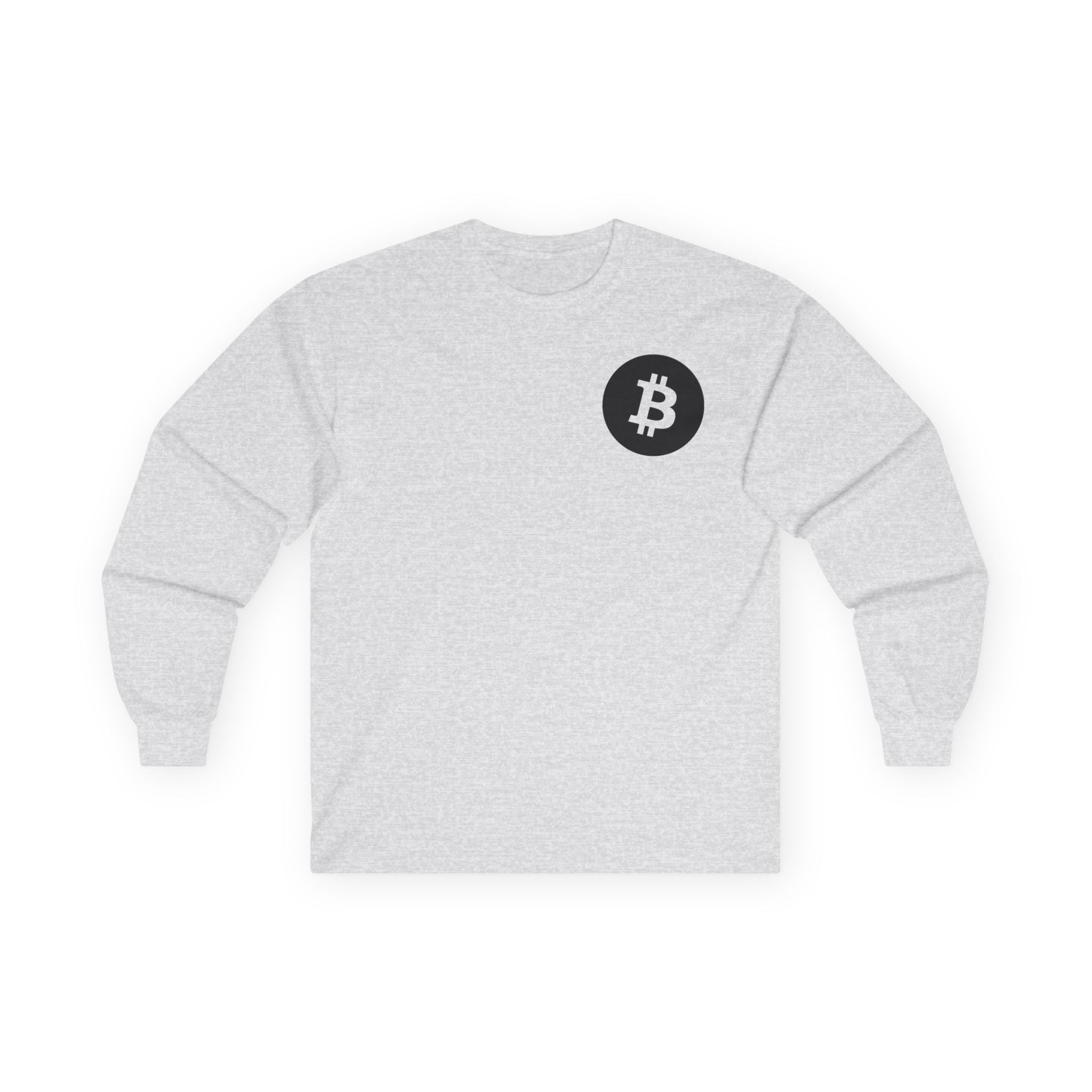 Bitcoin Logo Long Sleeve Tee — Crypto Logo Shirt