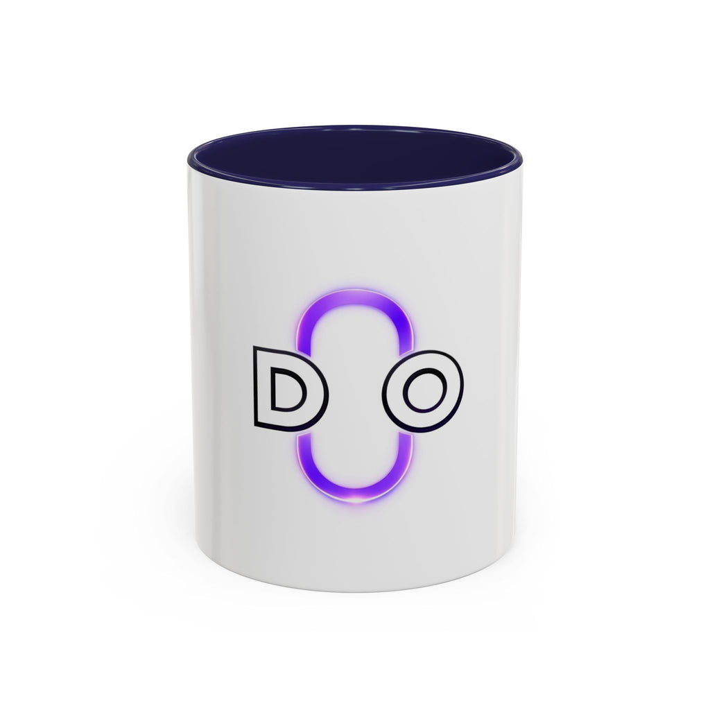 DO Neon Accent Coffee Mug – Minimalist Purple Glow 11/15oz