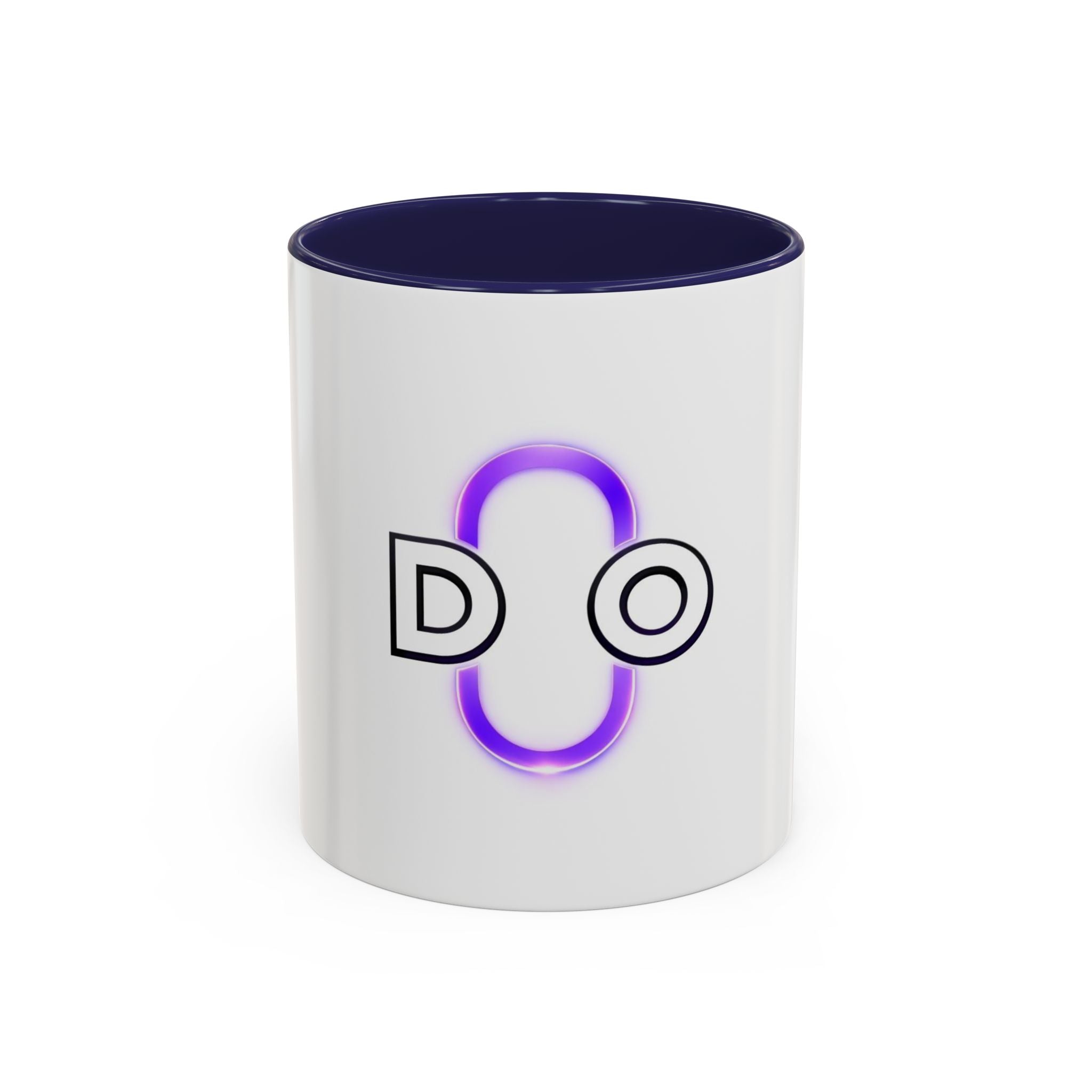 DO Neon Accent Coffee Mug – Minimalist Purple Glow 11/15oz
