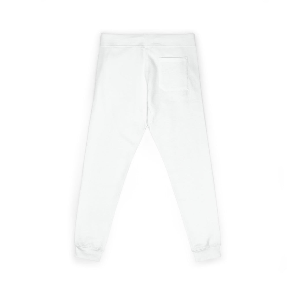 Embroidered DO Chill Monster 'Cozy Vibes' Fleece Sweatpants — Soft White Joggers